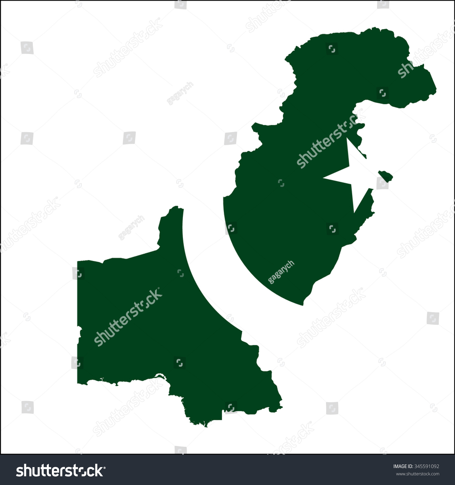 High Resolution Pakistan Map Country Flag Stock Vector (Royalty Free ...