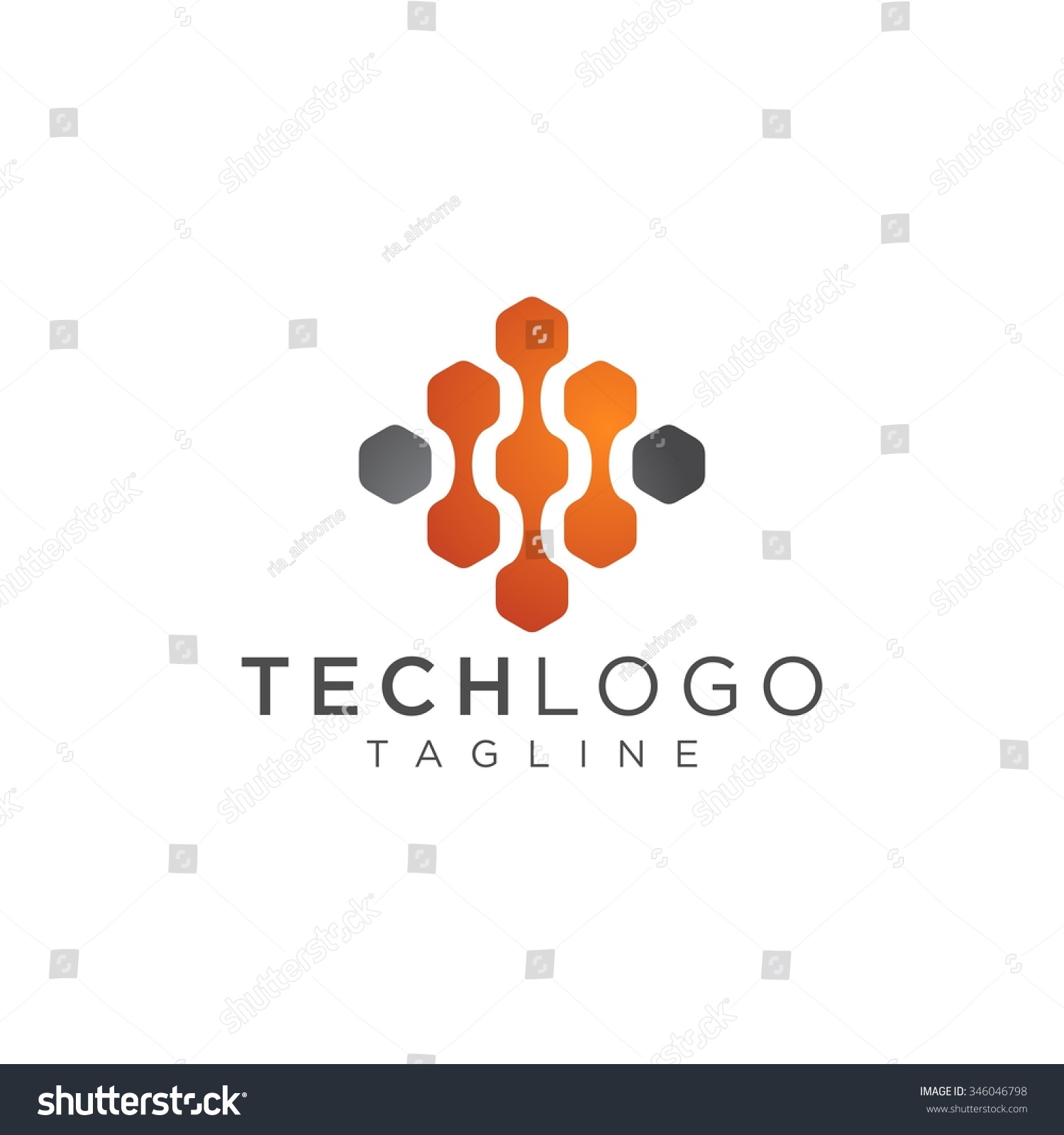 Technology Logo Computer Data Related Business Stock Vector (Royalty ...