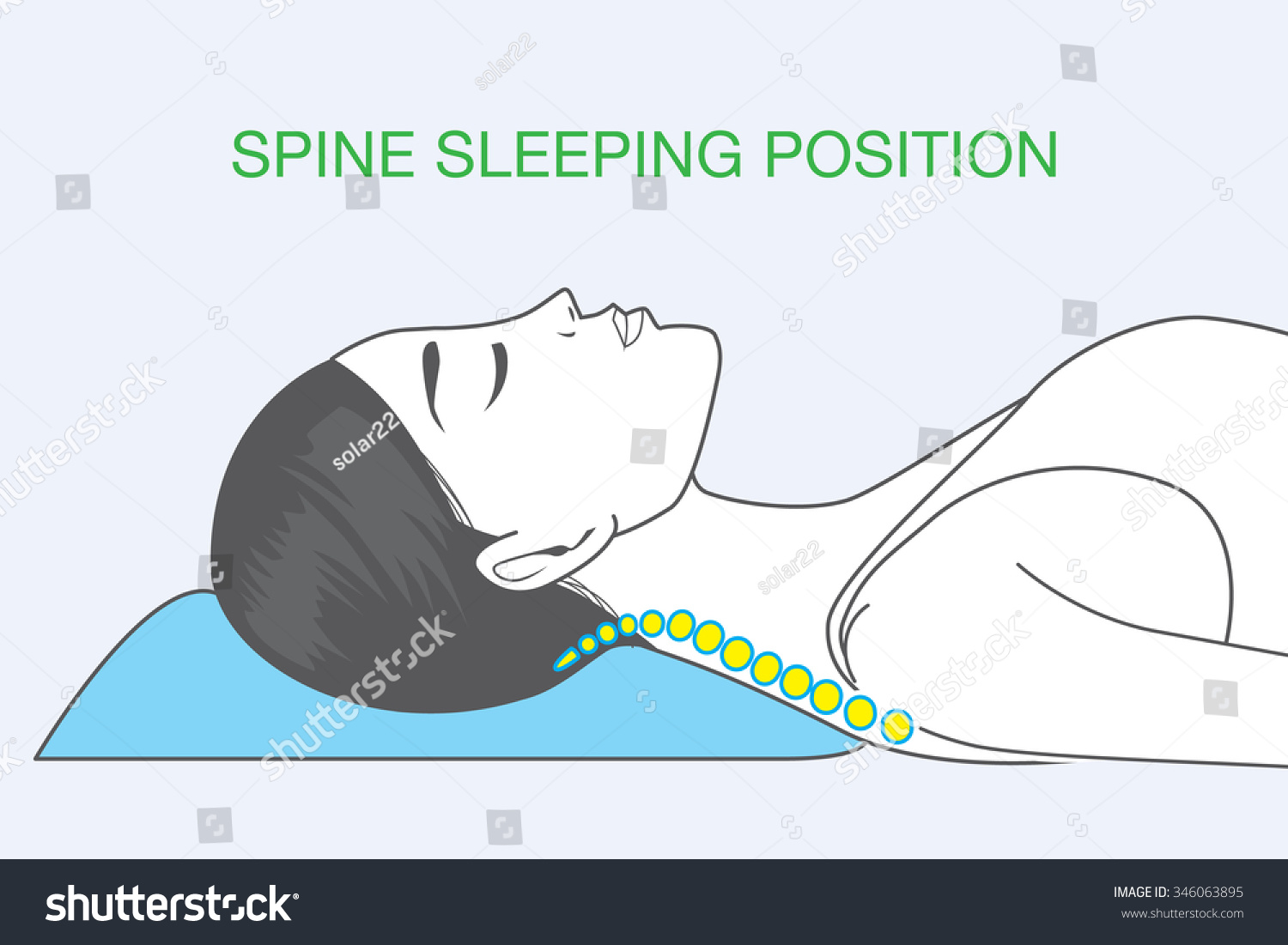 Shape Human Spine Sleeping Which Affect Stock Vector (Royalty Free ...