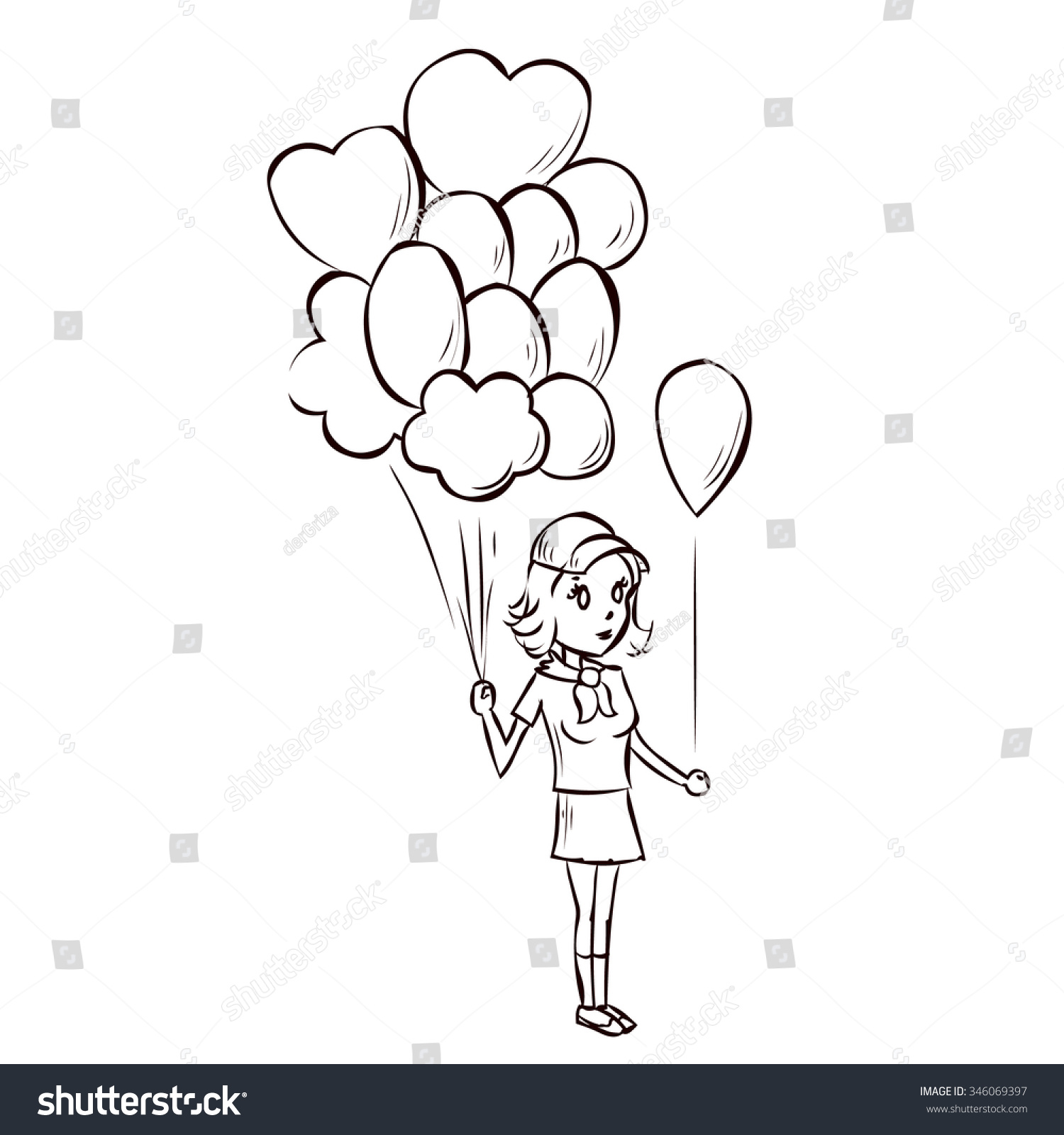 balloon seller clipart
