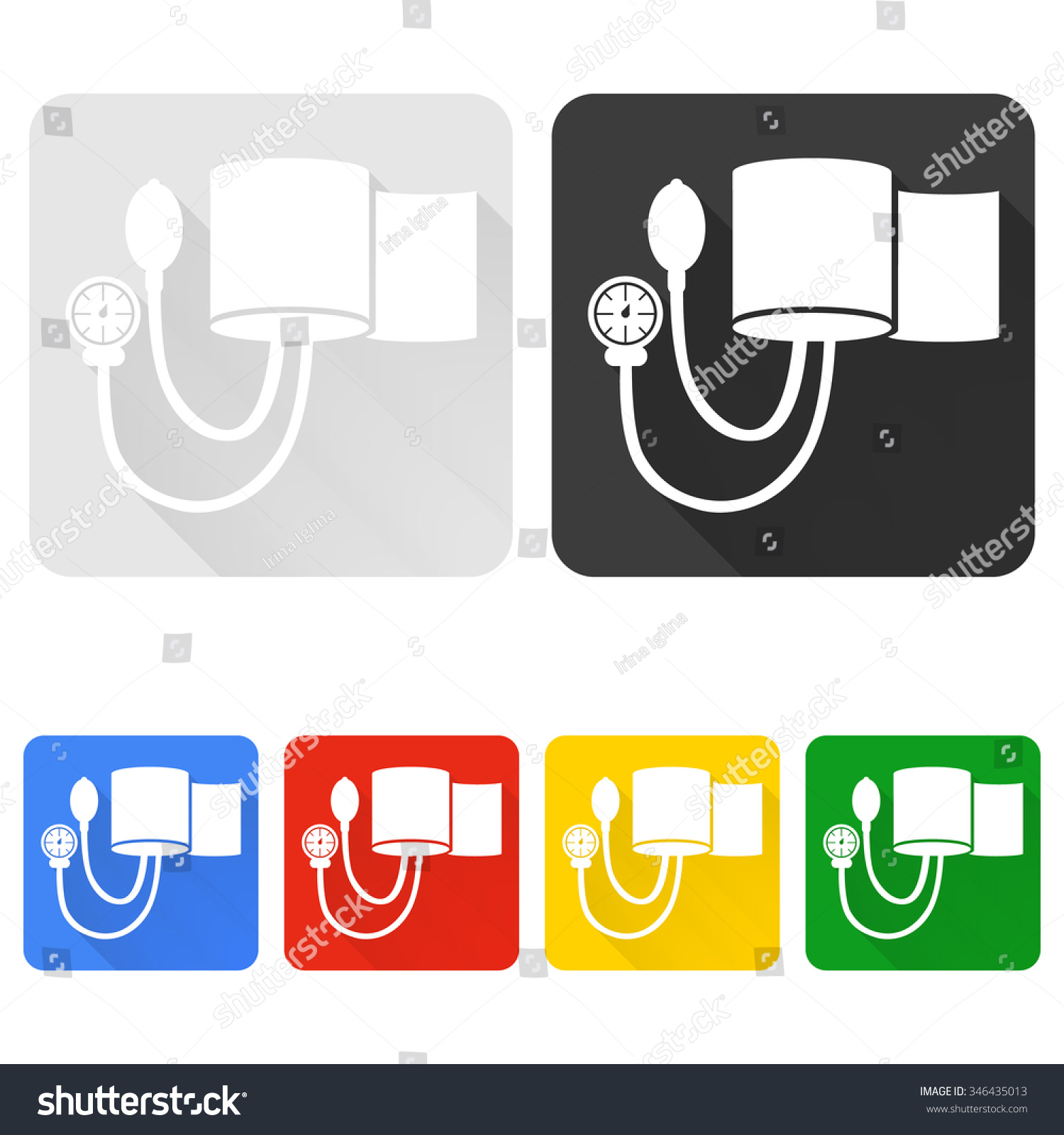 Vector Illustration Blood Pressure Cuff Stock Vector (Royalty Free) 3464350...