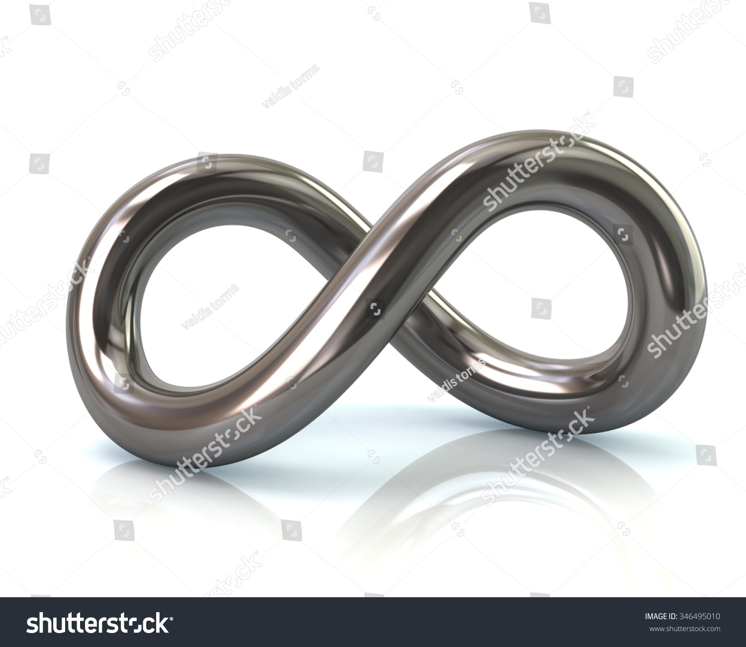 Illustration Silver Infinity Symbol Stock Illustration 346495010 ...