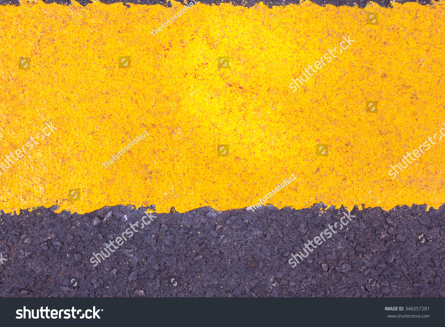 Yellow Line On Road Texture Background Stock Photo 346557281 