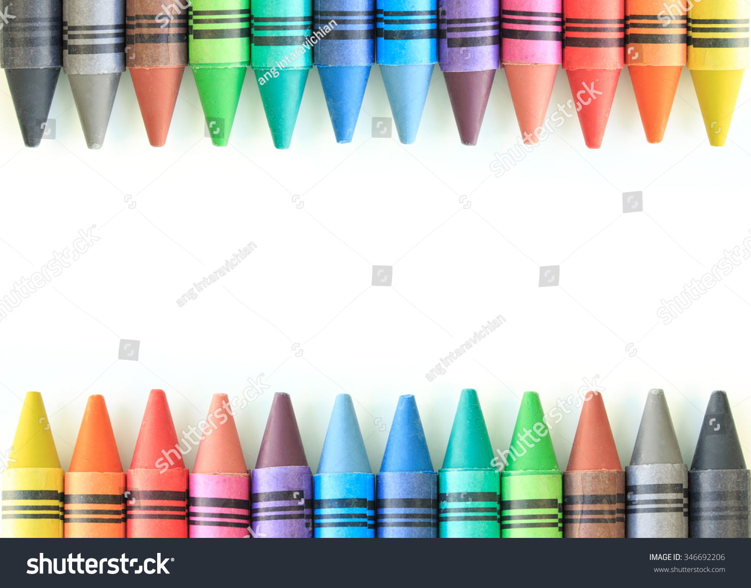 crayons clipart borders