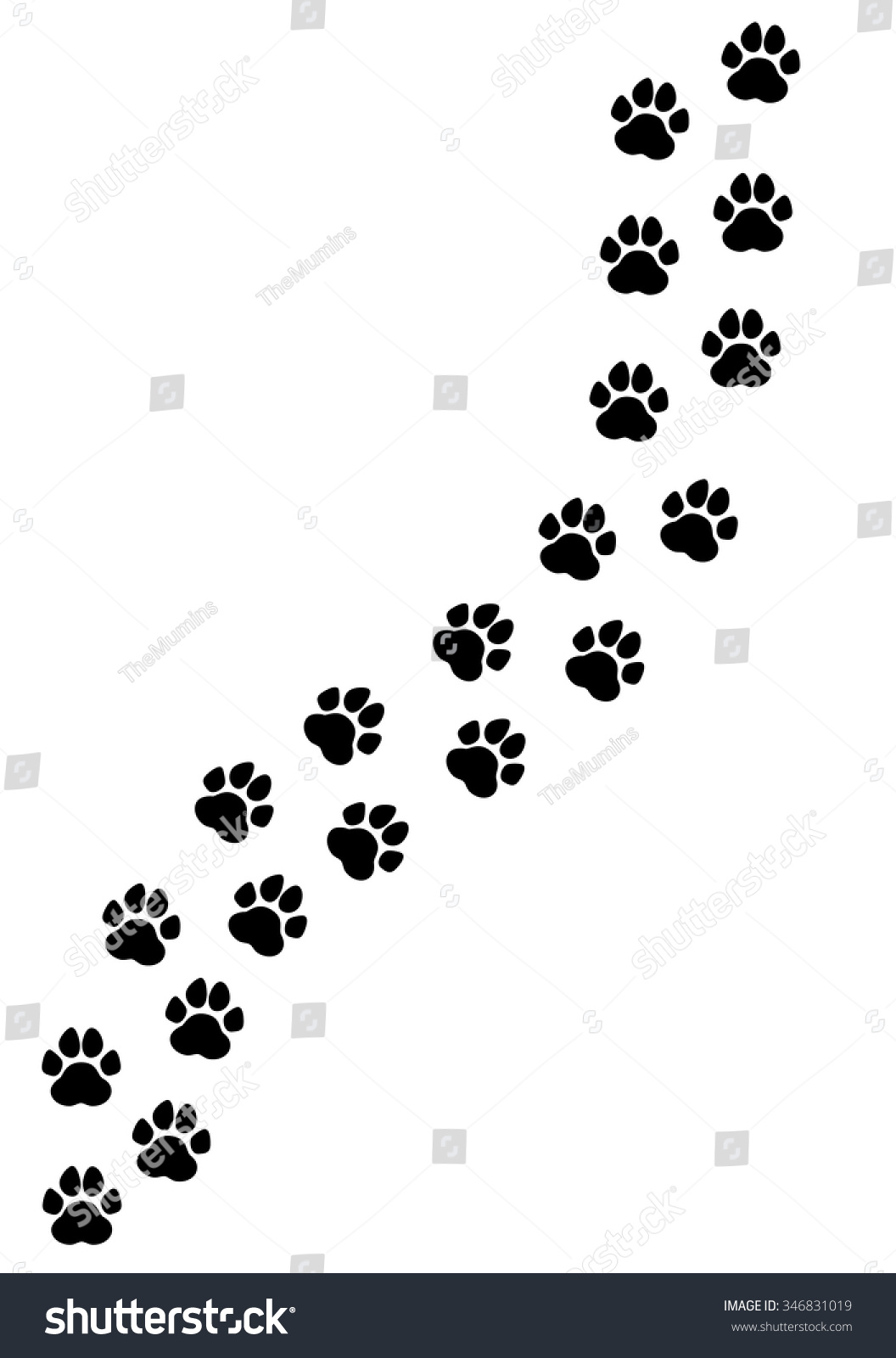 Cat Dog Paw Stock Vector (Royalty Free) 346831019 | Shutterstock