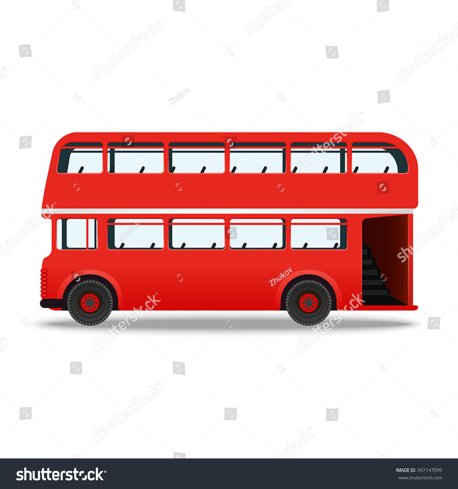 London Red Bus Vector Illustration Isolated Stock Vector (Royalty Free ...