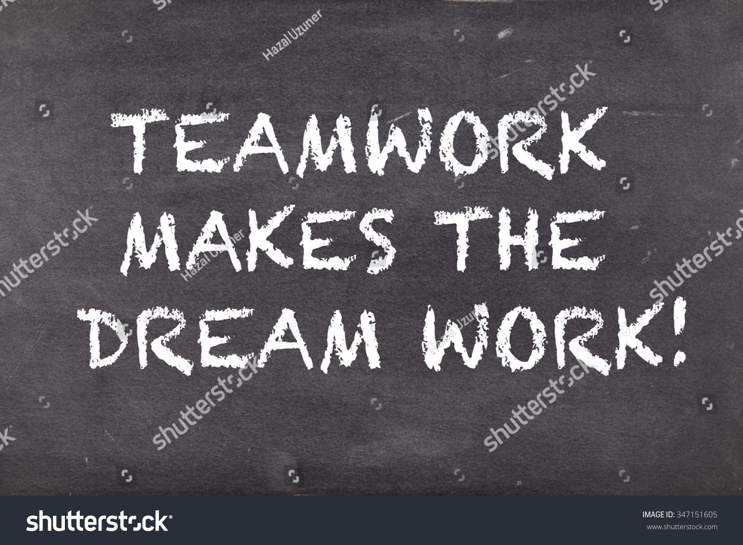 Teamwork Makes Dream Work Business Motivational Stock Photo 347151605 ...