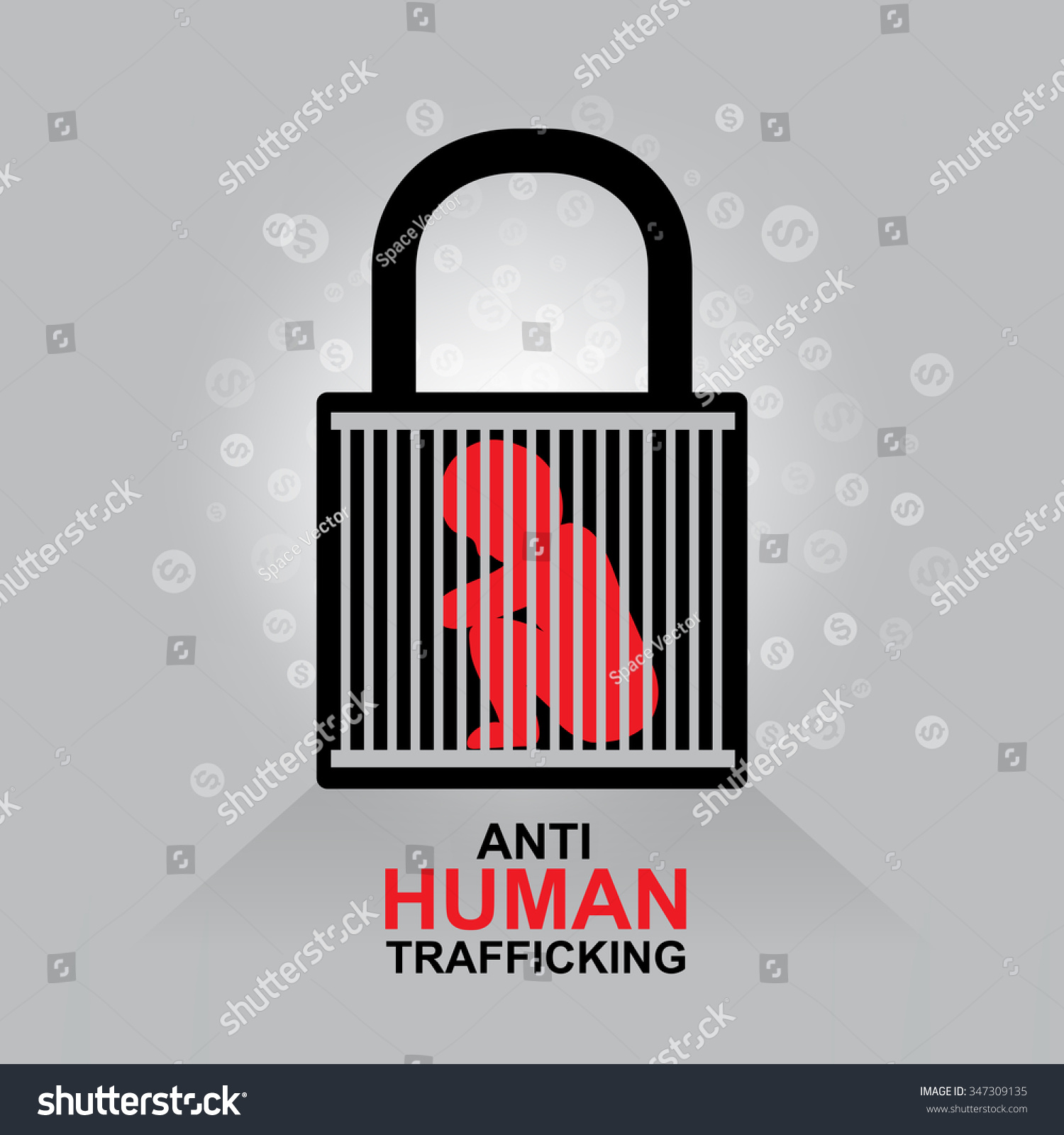 Stop Human Trafficking Vector Concept Black Stock Vector (Royalty Free ...