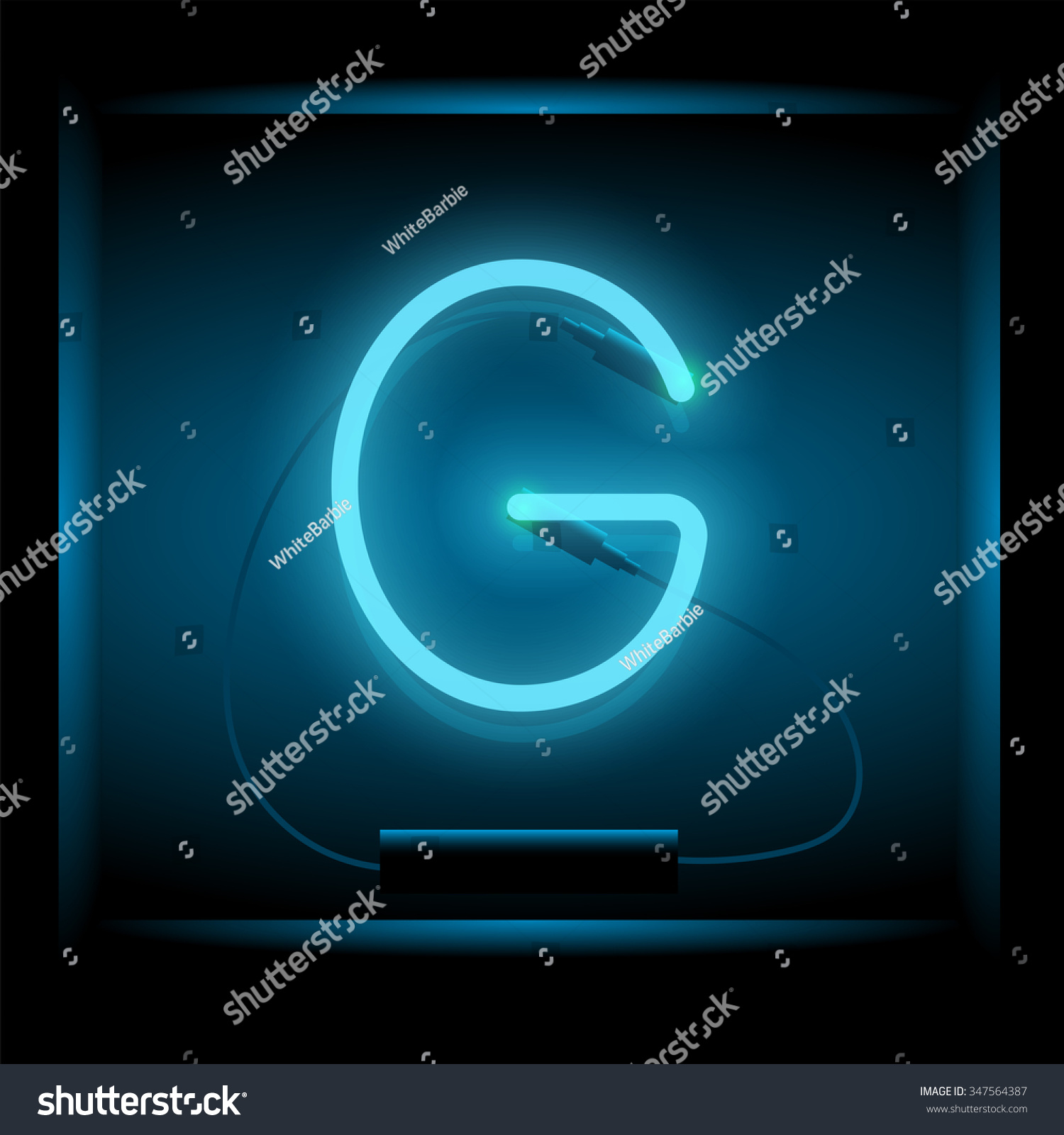 Realistic Neon Letter G Vector Illustration Stock Vector (Royalty Free ...