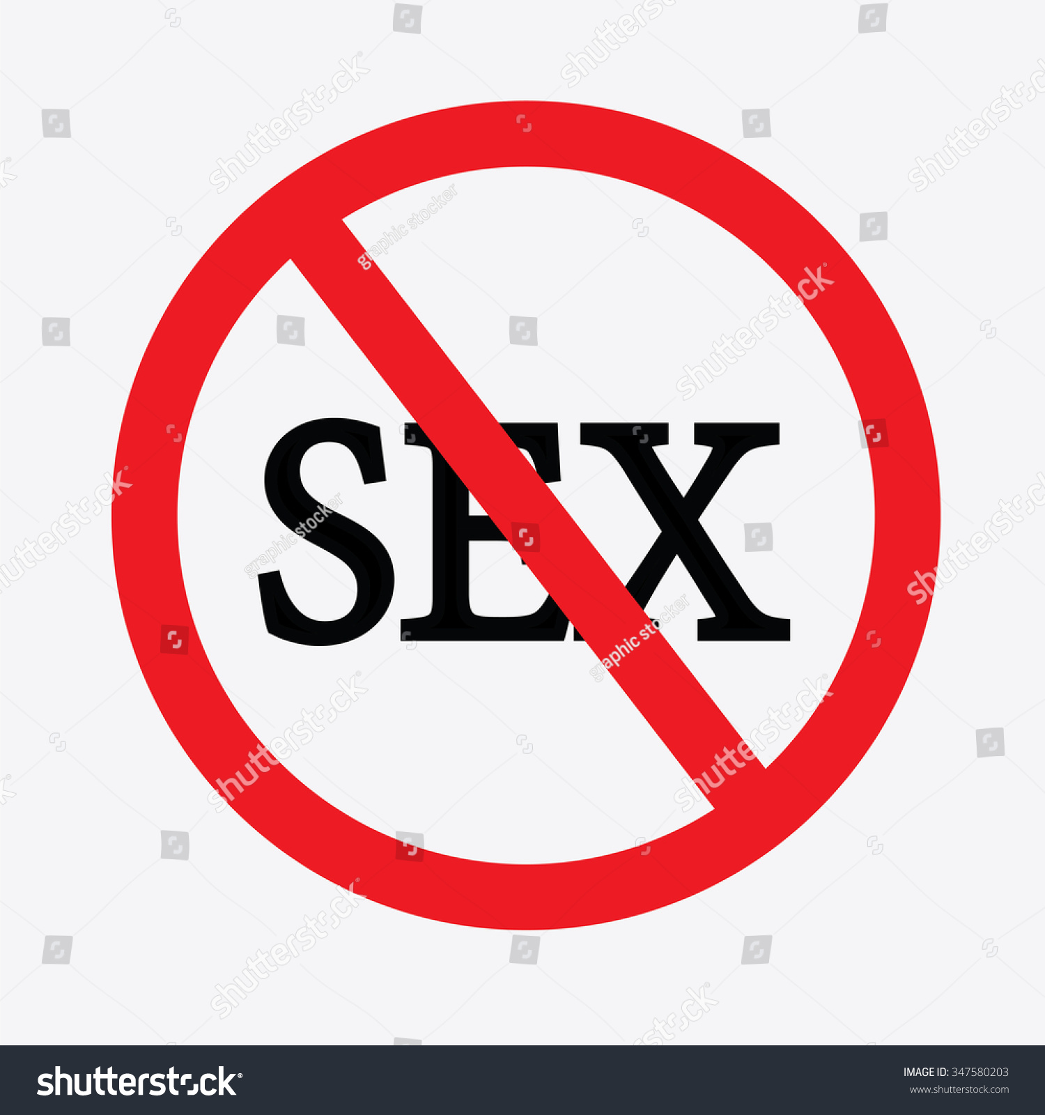 Vektor Stok No Sex Prohibited Sign Not Sex Tanpa Royalti 347580203 Shutterstock 9762