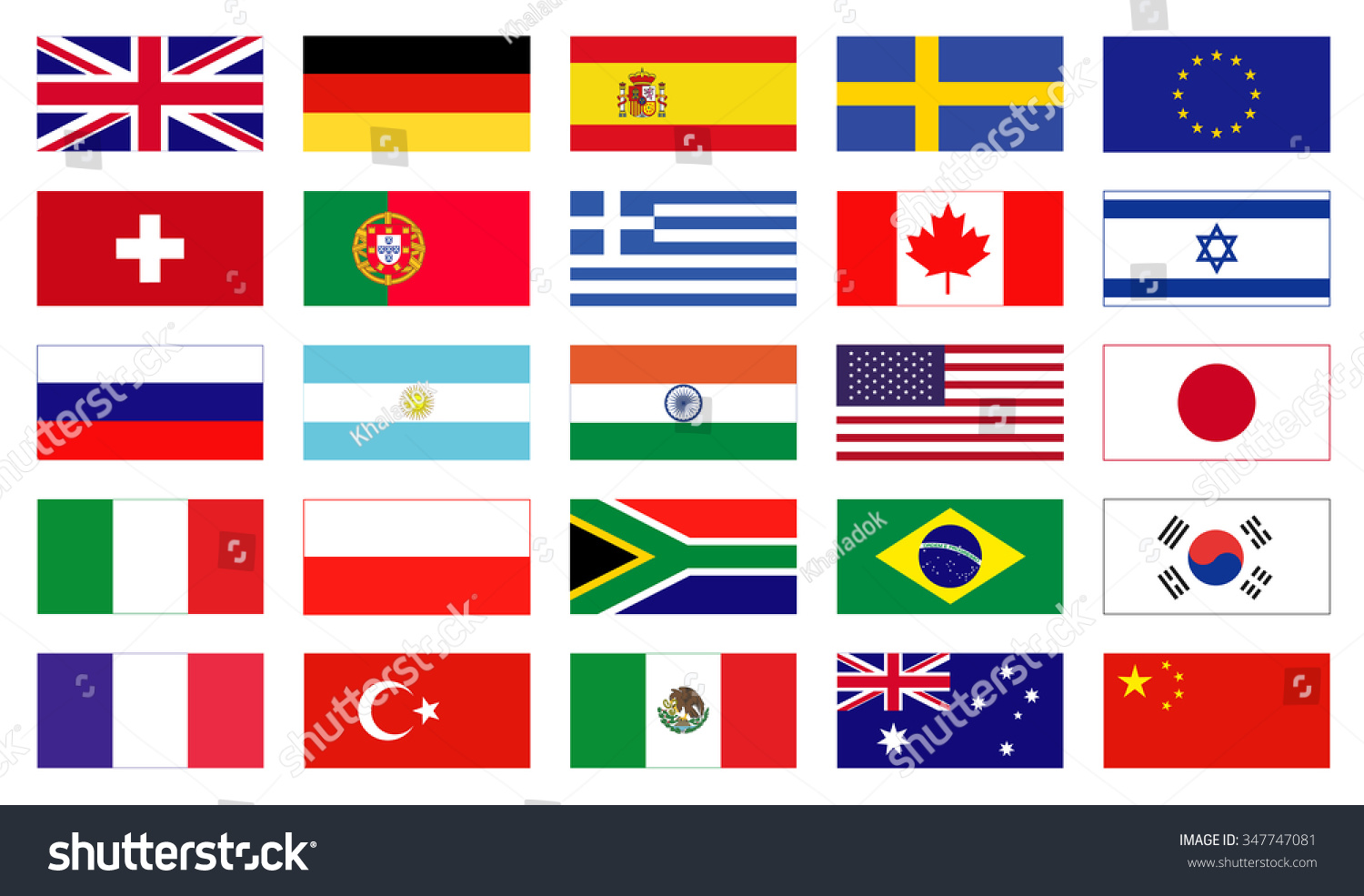 Vector Flags World Icons Flags Flat Stock Vector (Royalty Free ...