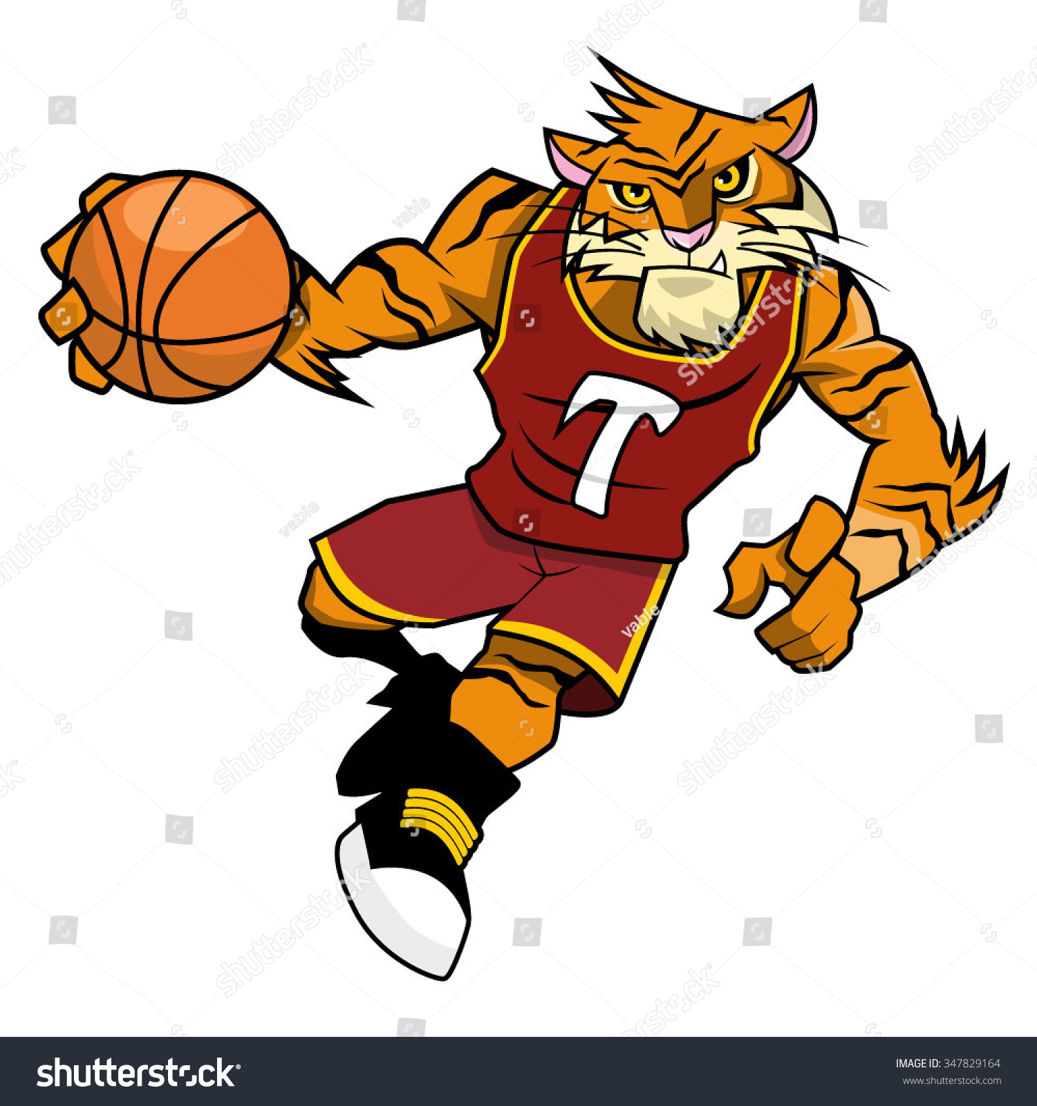 Маскот тигр баскетбол