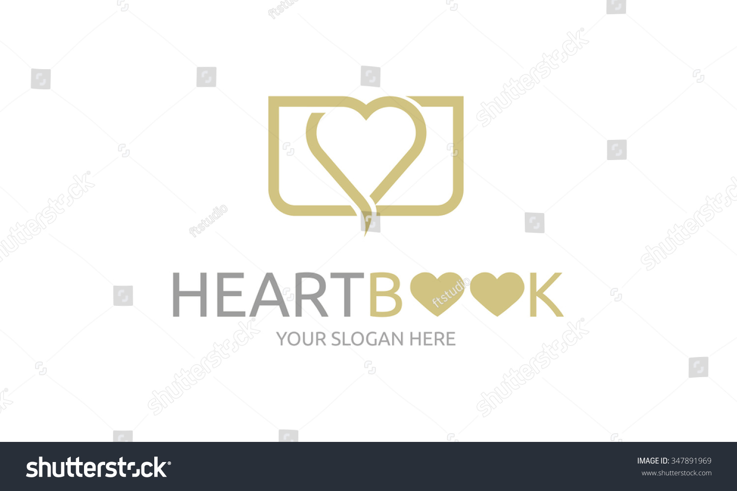 Heart Book Logo Stock Vector Royalty Free 347891969 Shutterstock