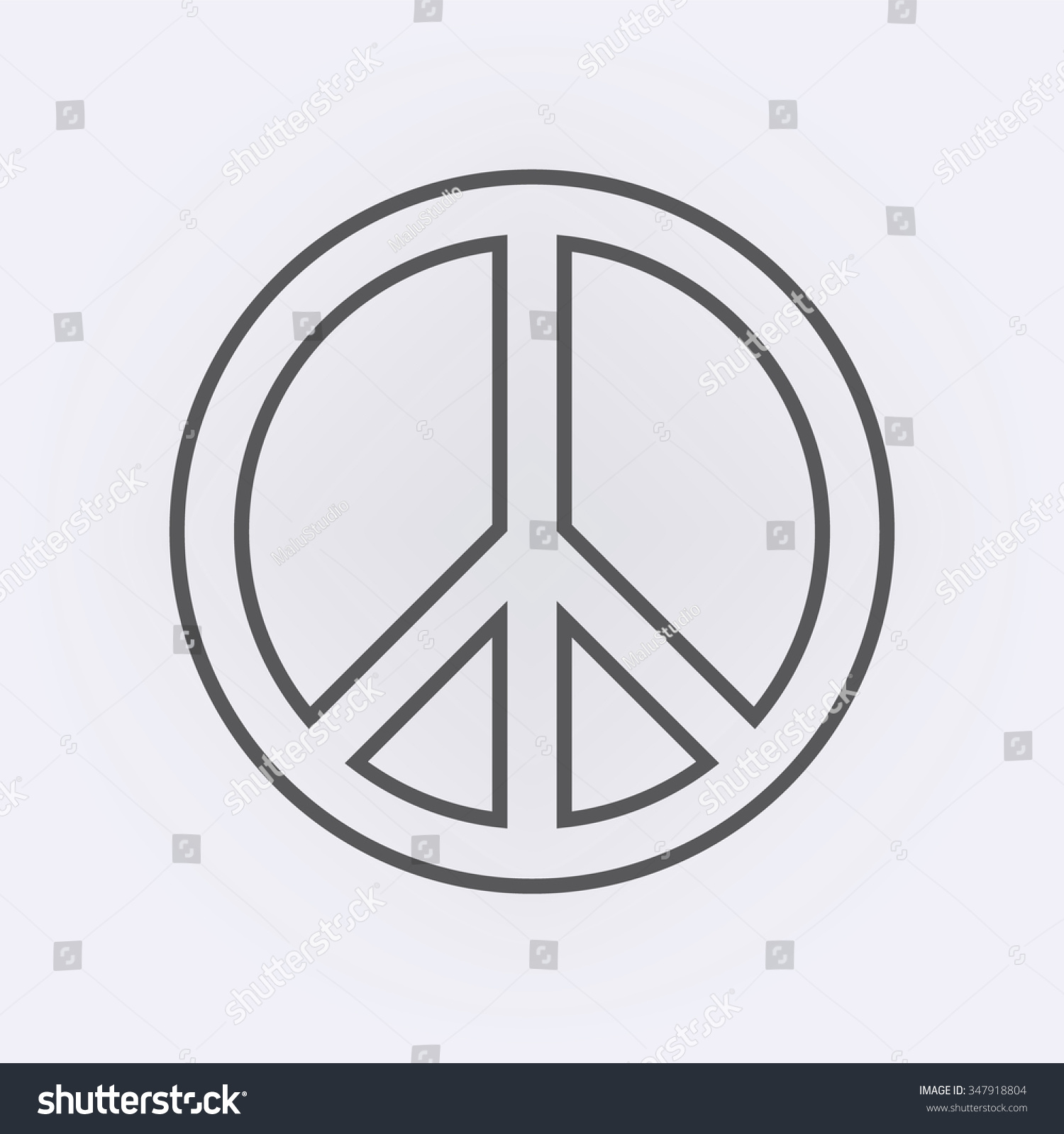 Peace Outline Sign Vector Illustration Stock Vector Royalty Free