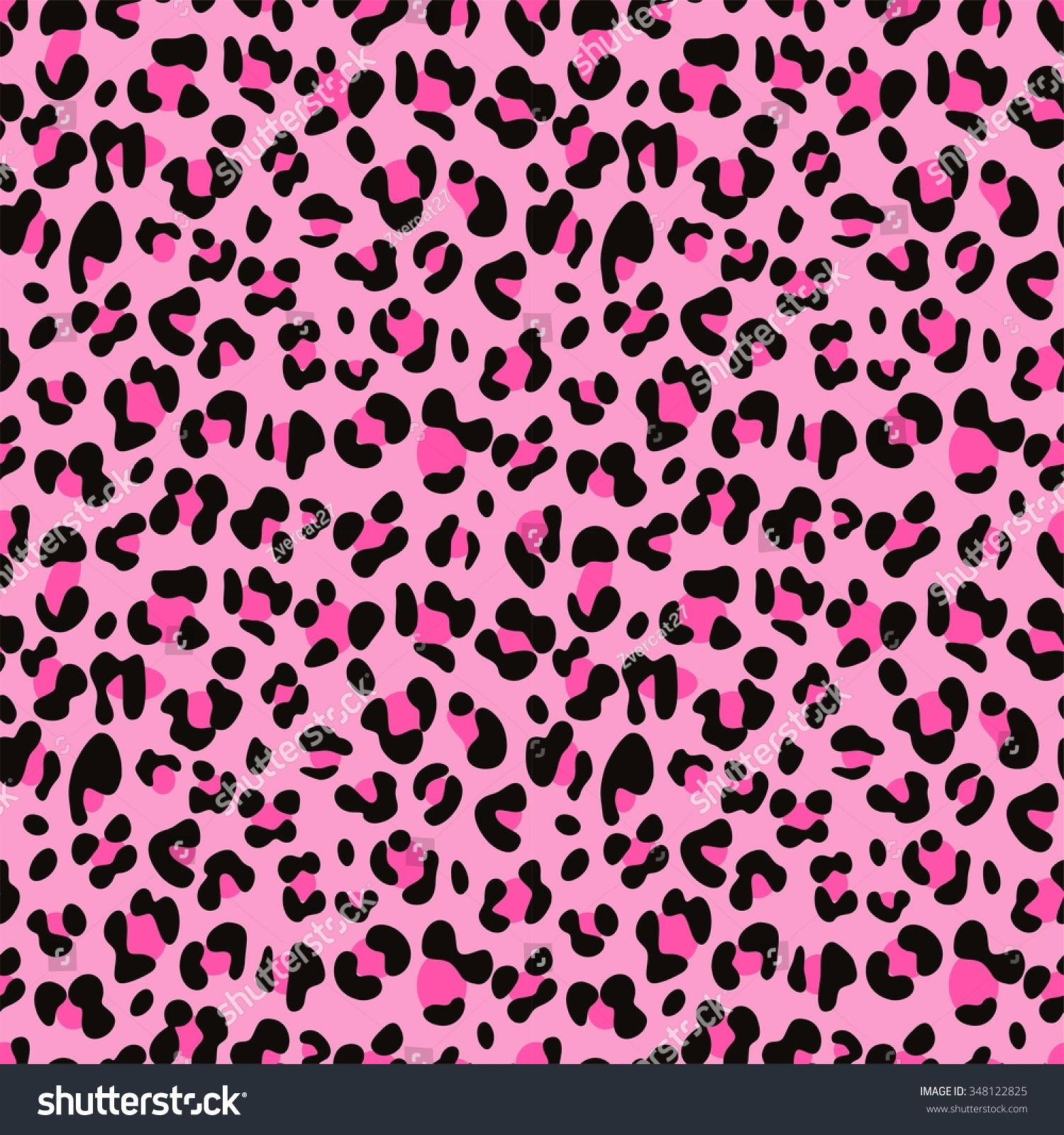 Pink Leopard Wallpaper Seamless Pattern Vector Stock Vector (Royalty ...