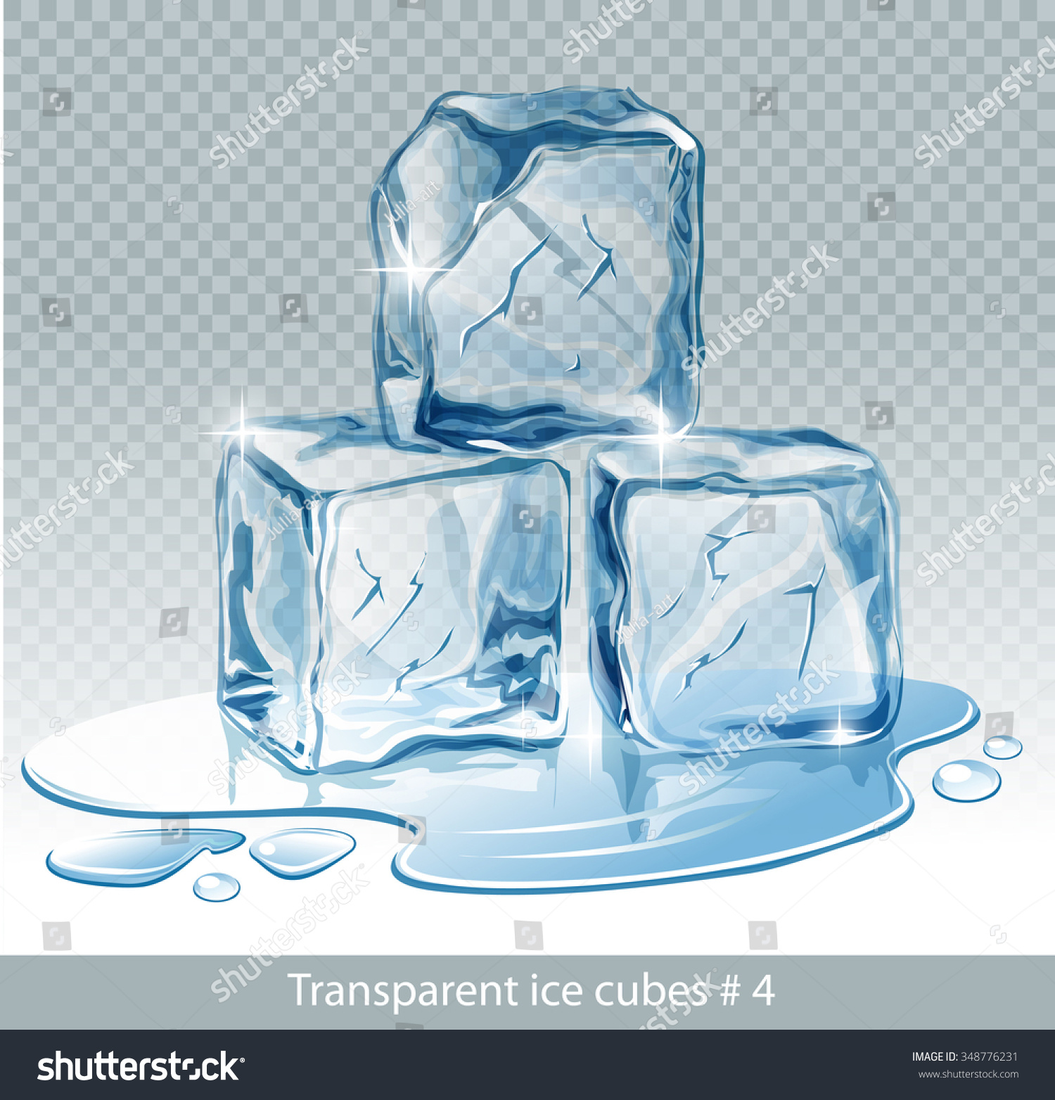 Кубик льда тает