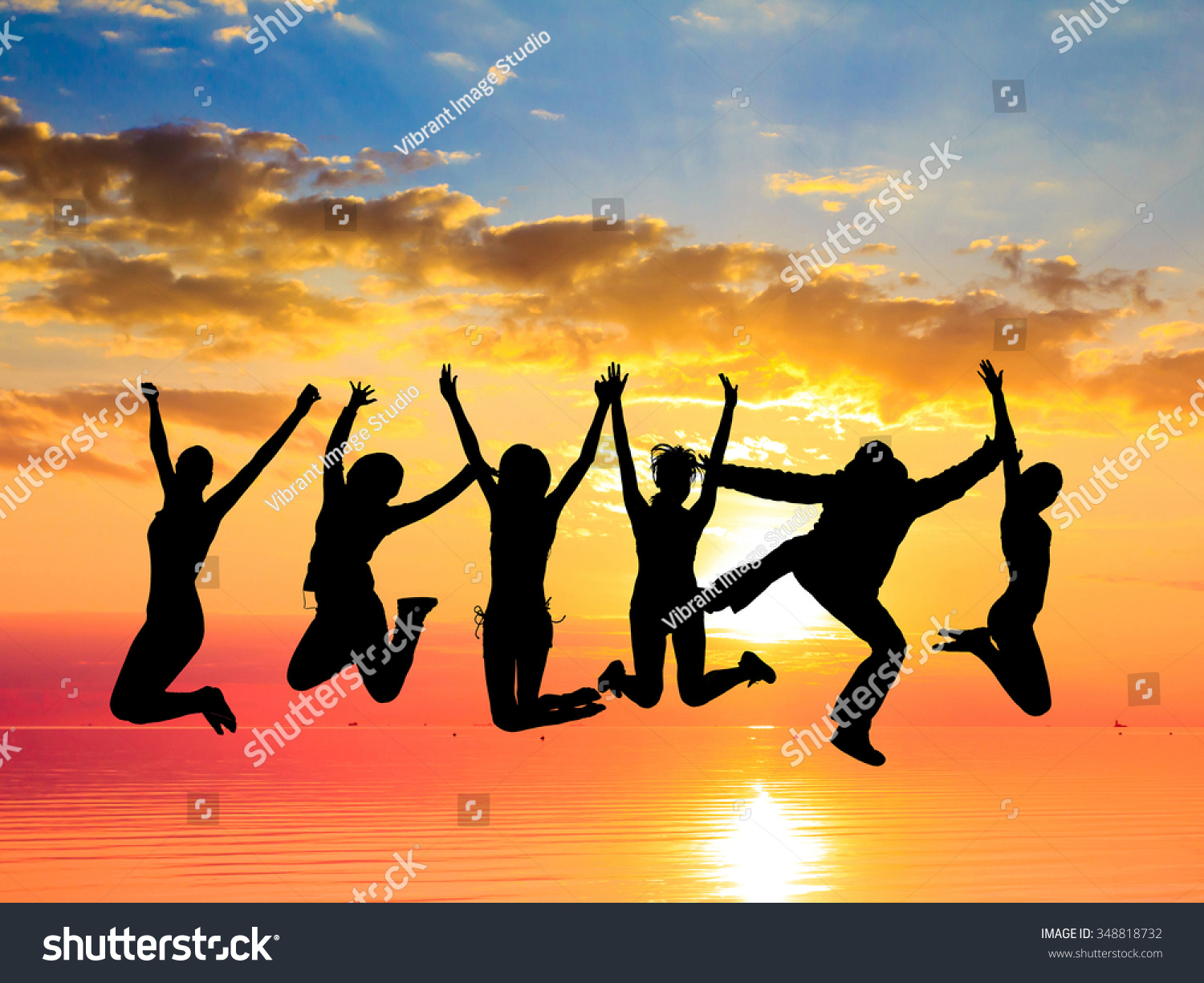 Backlit Group Dance Night Away Stock Photo 348818732 | Shutterstock