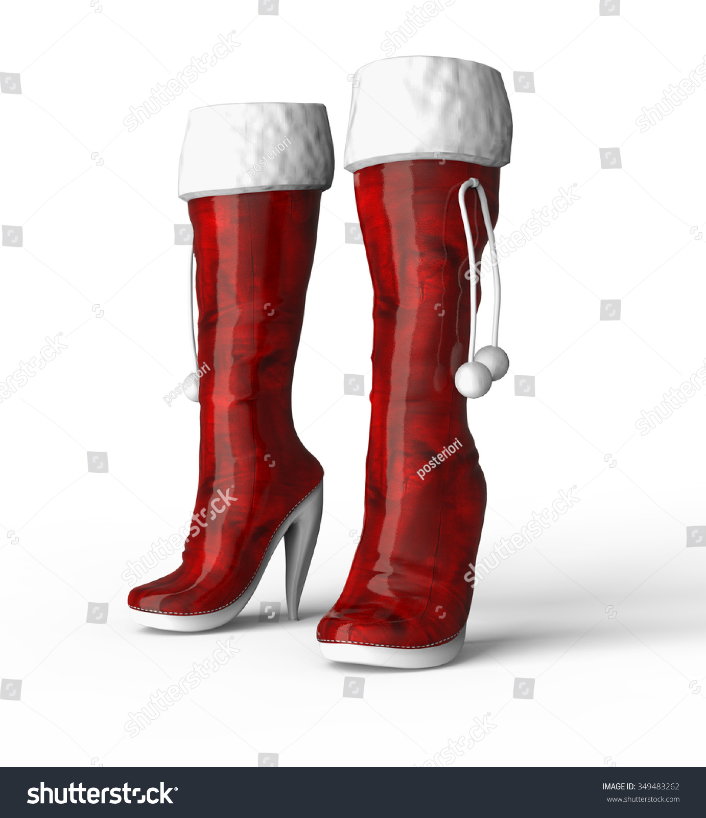 womens red christmas boots