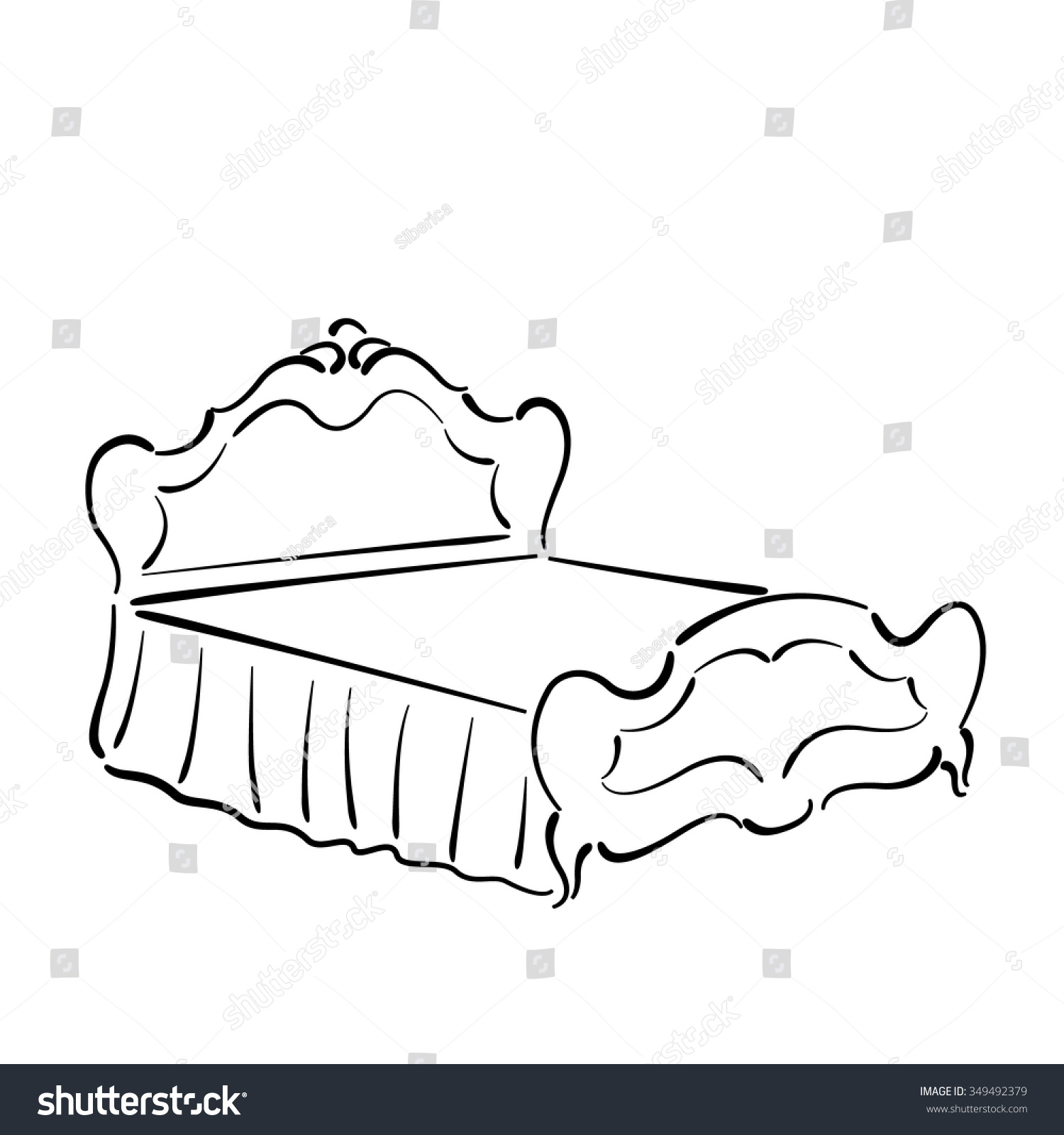 Красивая кровать рисунок