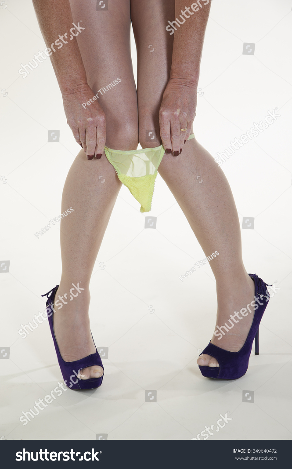 Womans Panties Around Knees Stock Photo 349640492 Shutterstock.