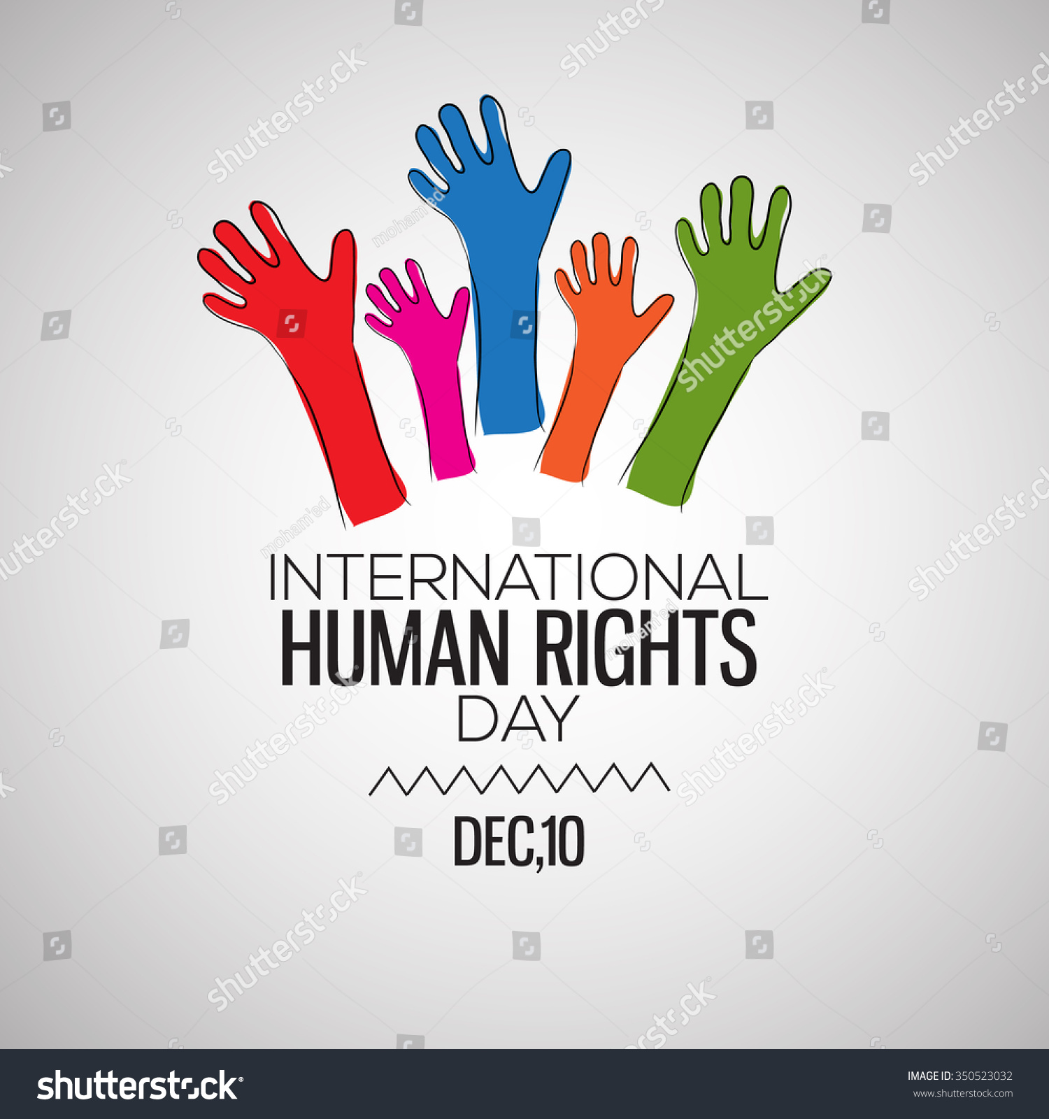 International Human Rights Day Celebration Backgroundvector Stock ...