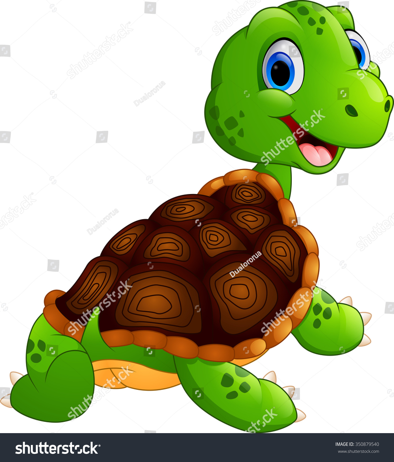 Cute Turtle Cartoon Stock Vector (Royalty Free) 350879540 | Shutterstock