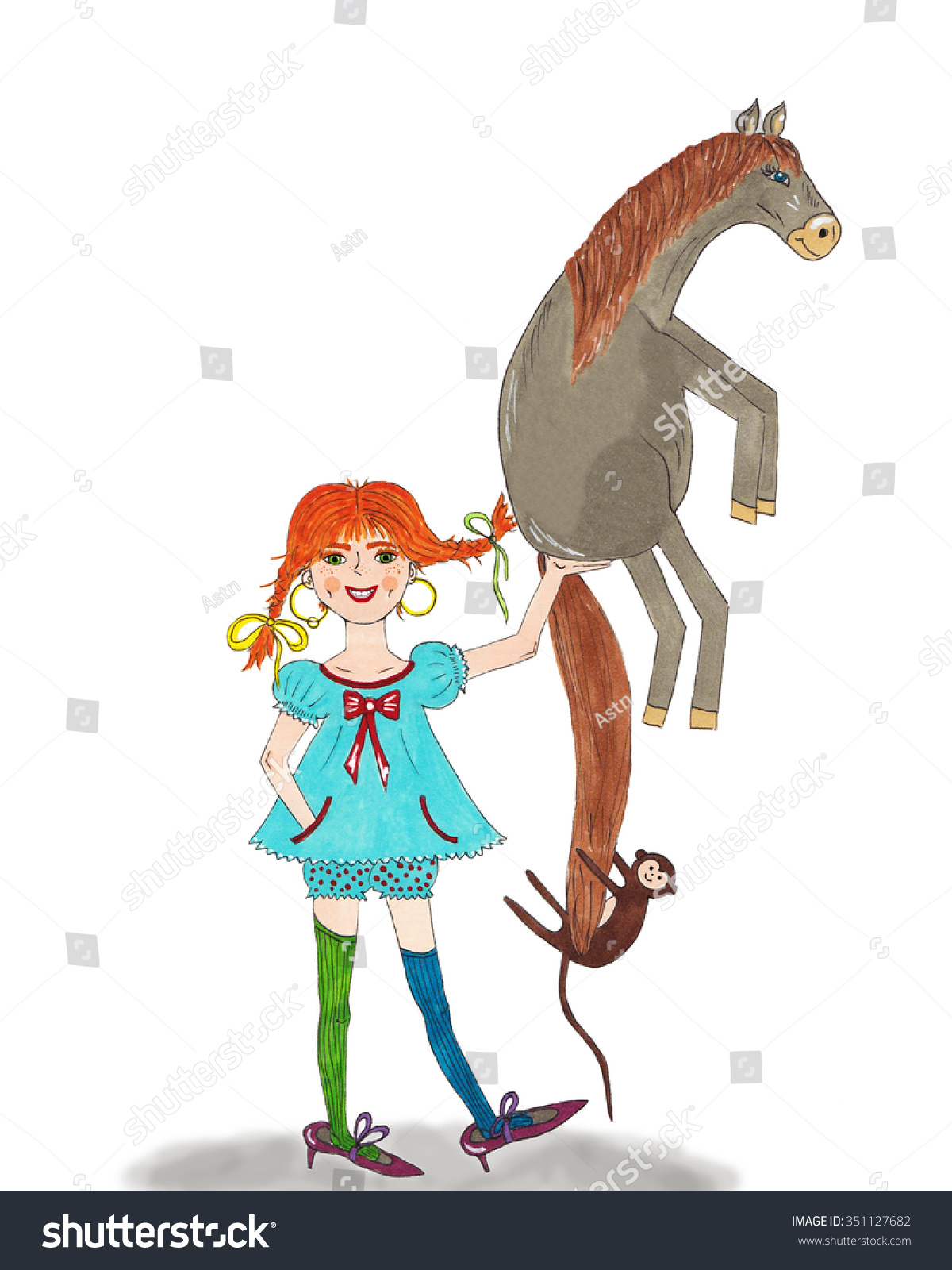 Лошадь Пеппи длинный чулок