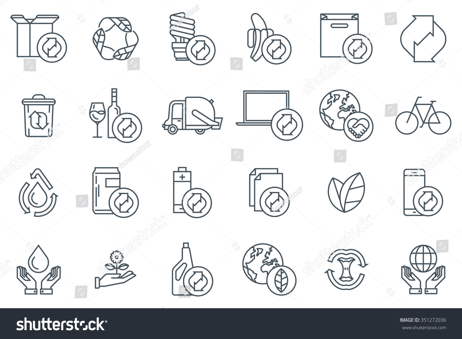 Recycling Icon Set Suitable Info Graphics Stock Vector (Royalty Free ...