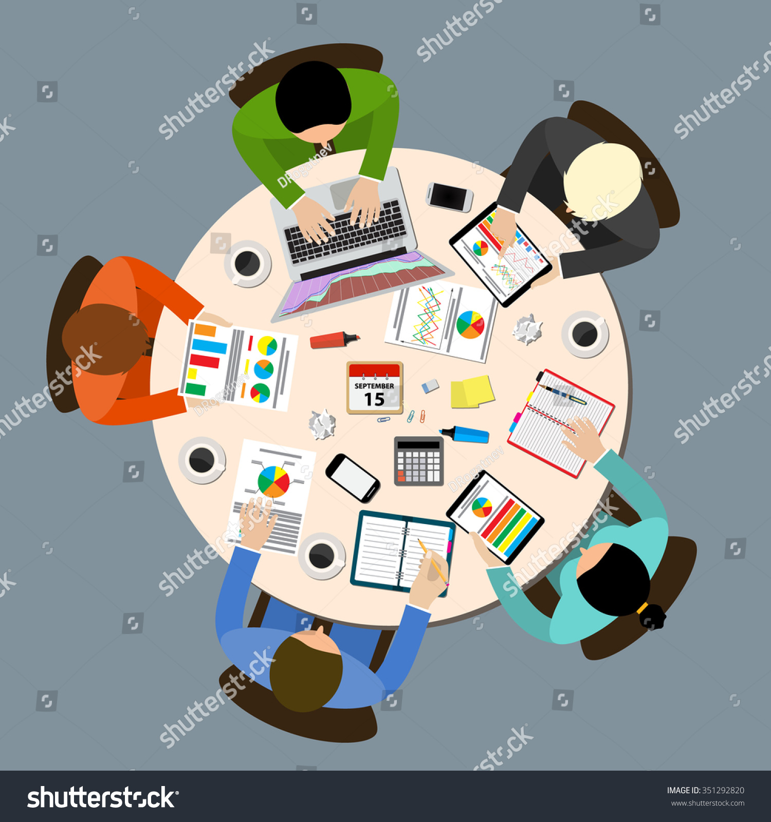 Group People Working Planning Brainstorming Idea Stock Vector (Royalty ...