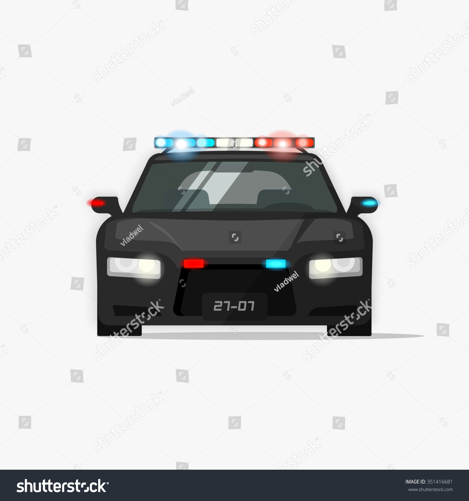 Empty Police Car Illustration High Performance Stock Illustration ...