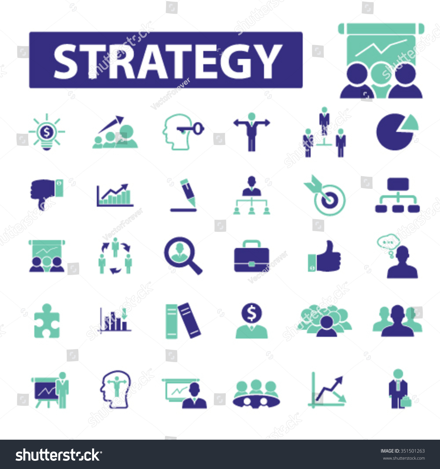 Strategy Business Concept Strategical Decision Meeting Stock Vector ...