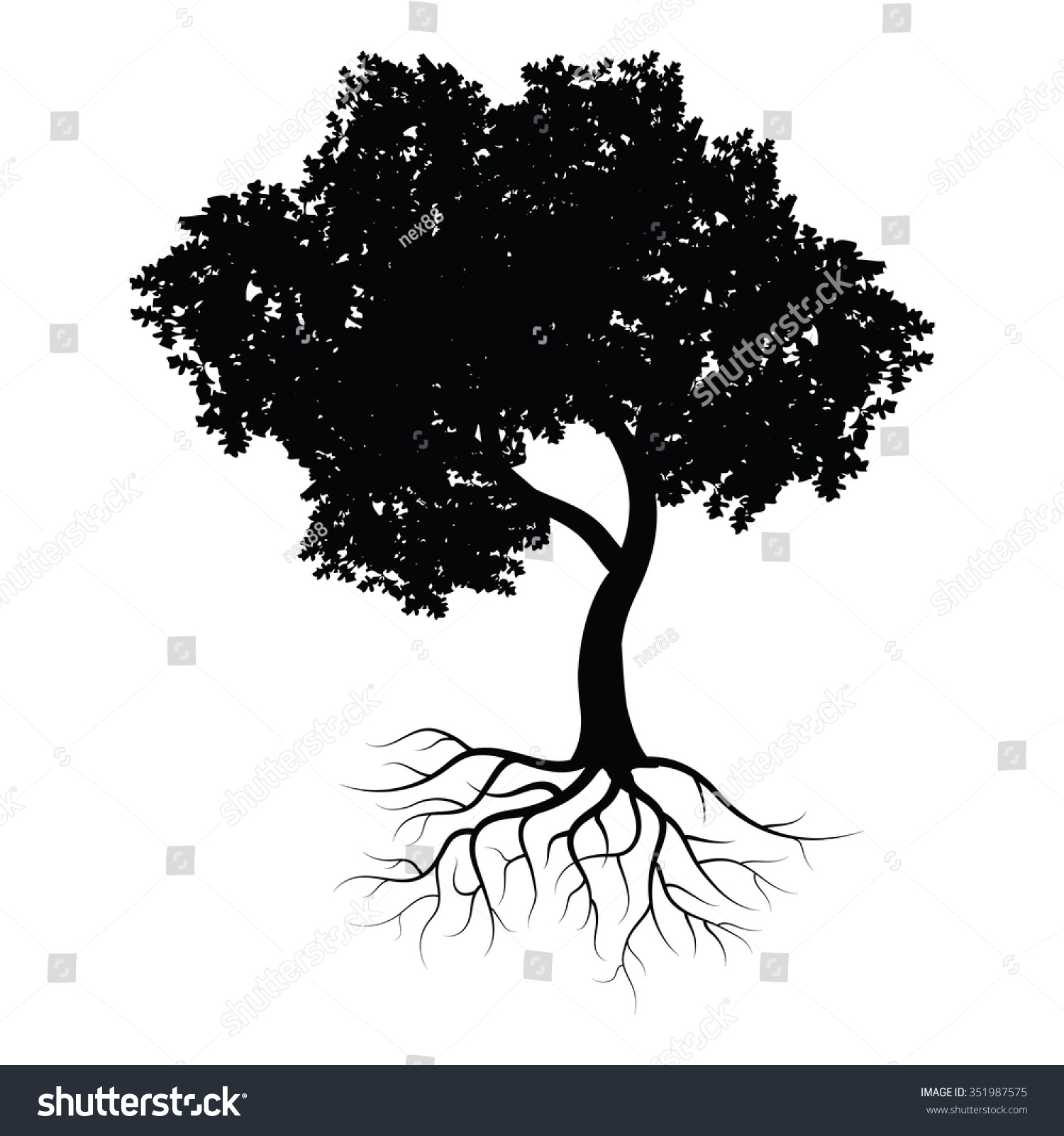 Vector Illustration Tree Silhouette Stock Vector (royalty Free 