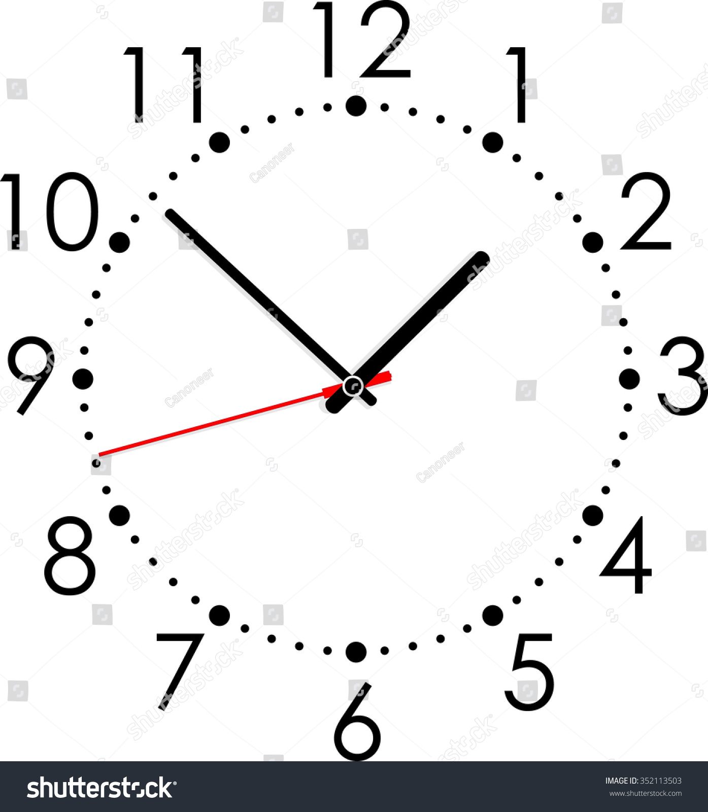 Clock Dial Vector Illustration Stock Vector (Royalty Free) 352113503 ...