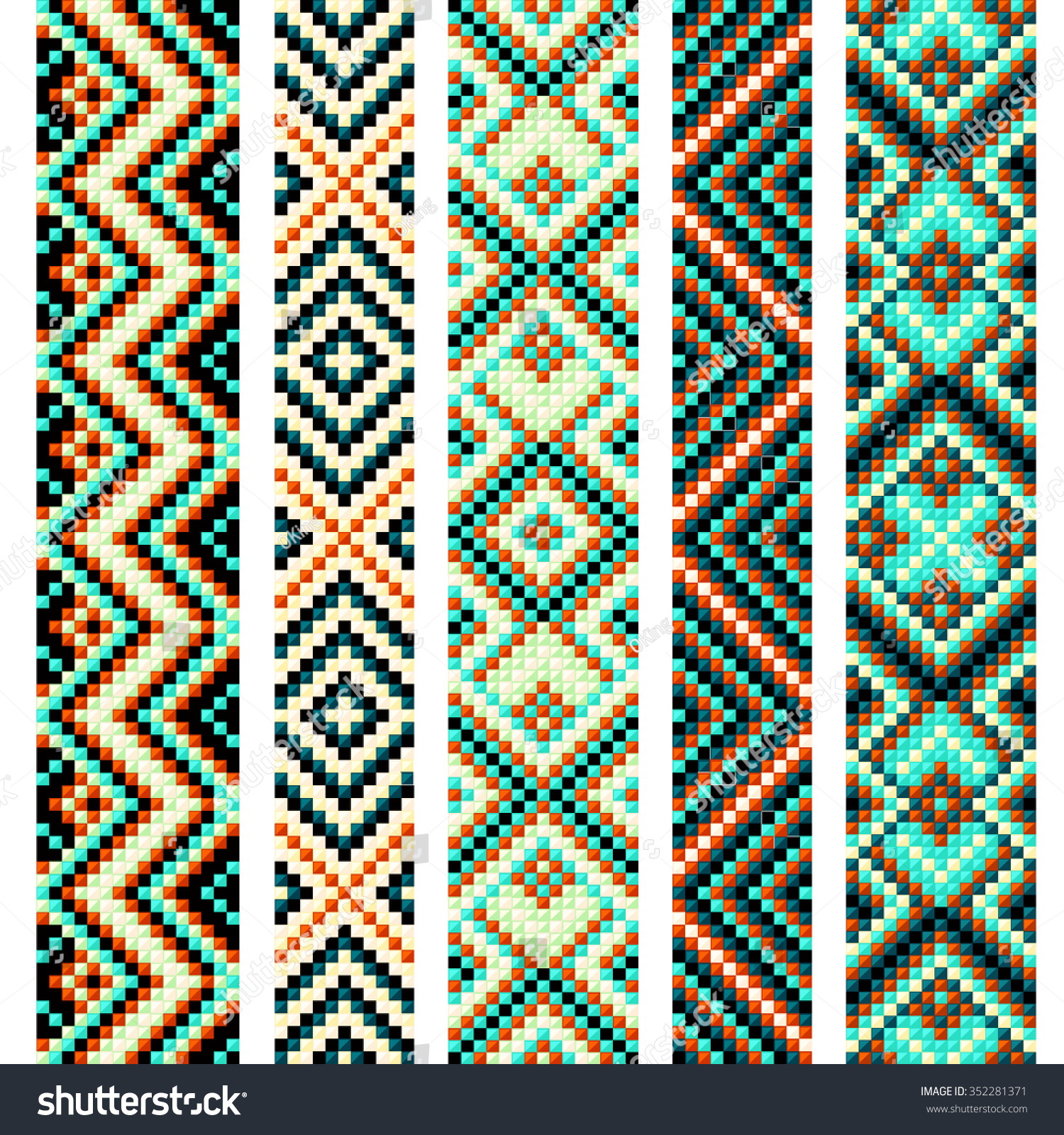 Trendy Contemporary Ethnic Seamless Ribbons Braid Stock Vector (Royalty ...