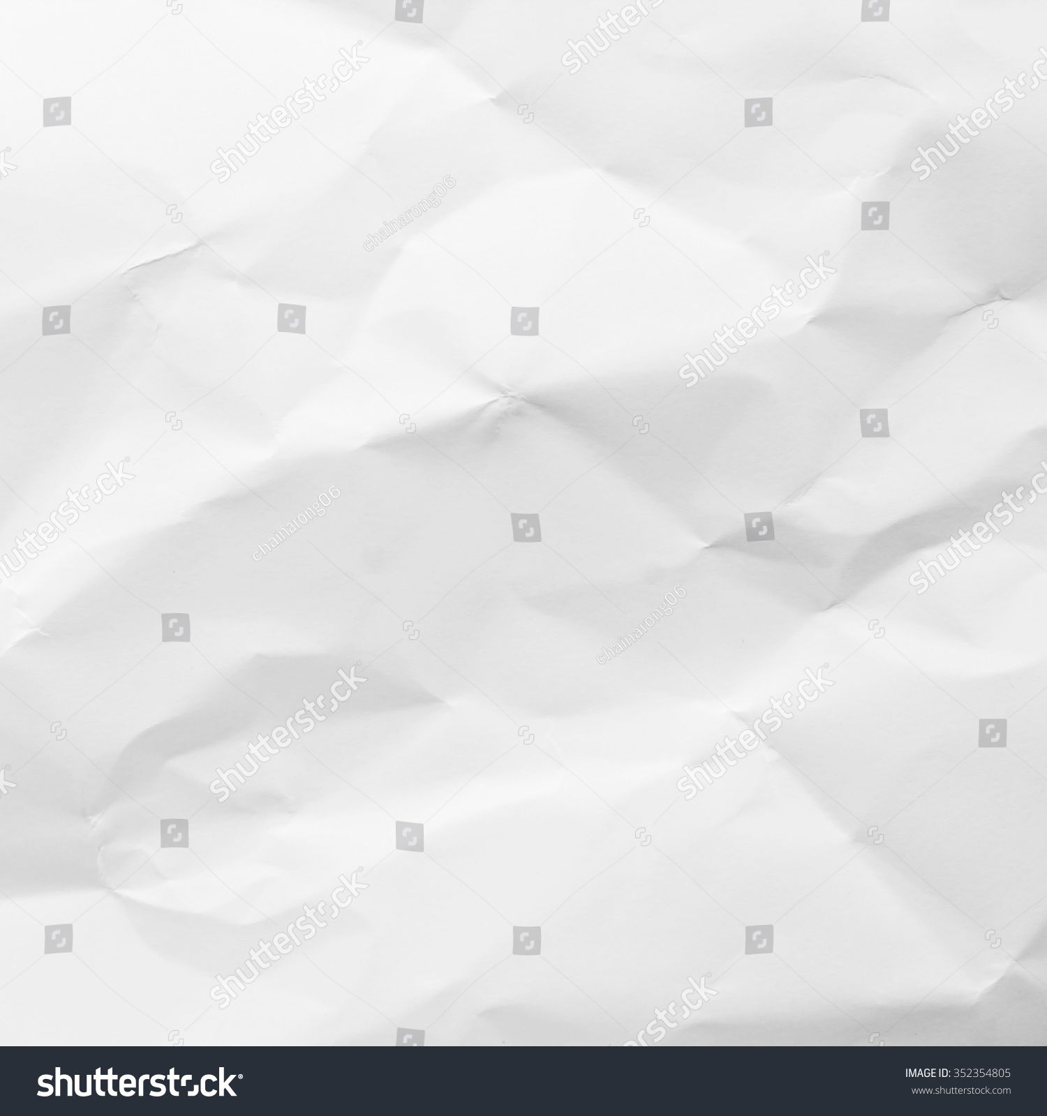 Crumpled White Color Tone Paper Texture Stock Photo 352354805 ...