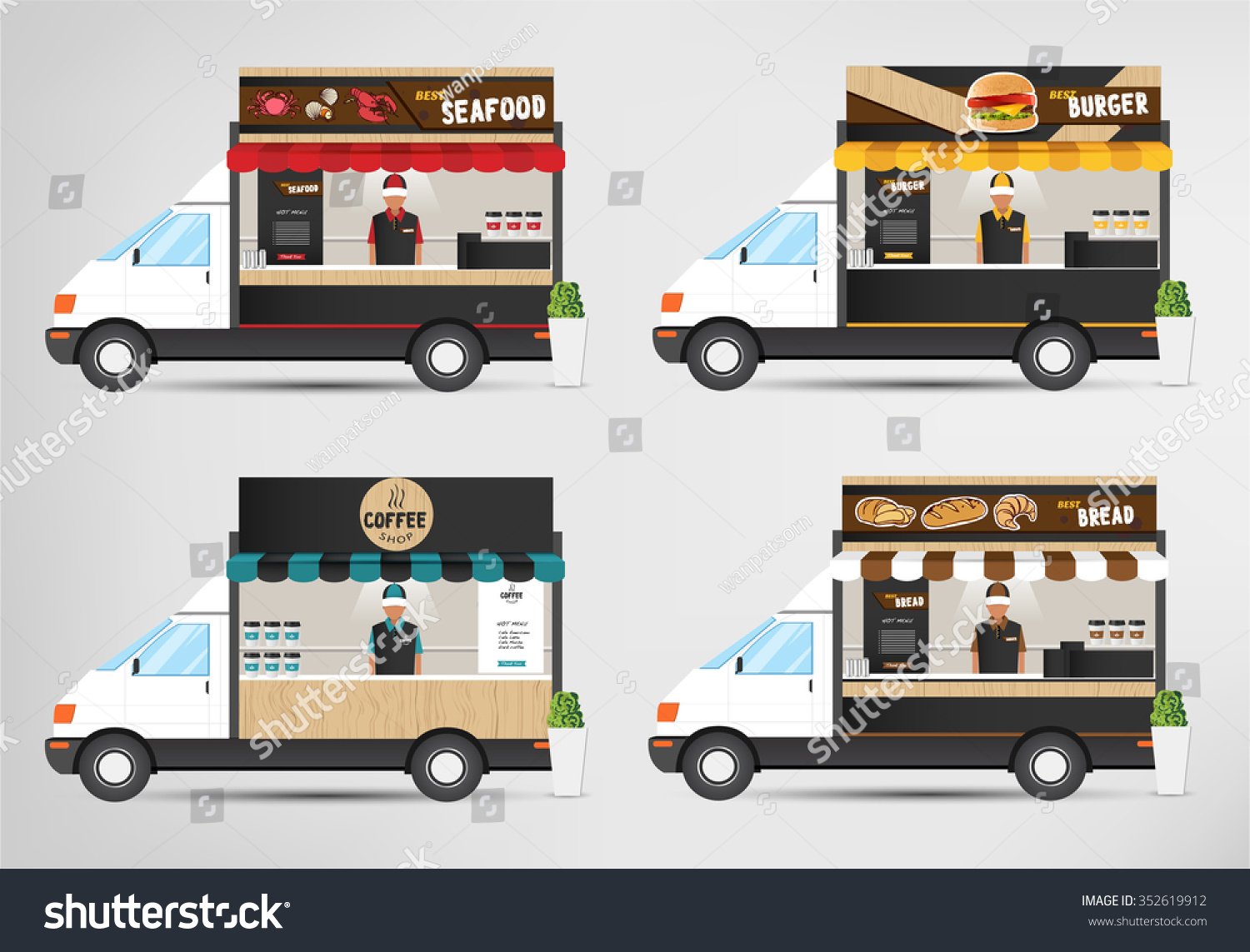 Food Truck Street Food Vector Design Stock Vector (Royalty Free ...