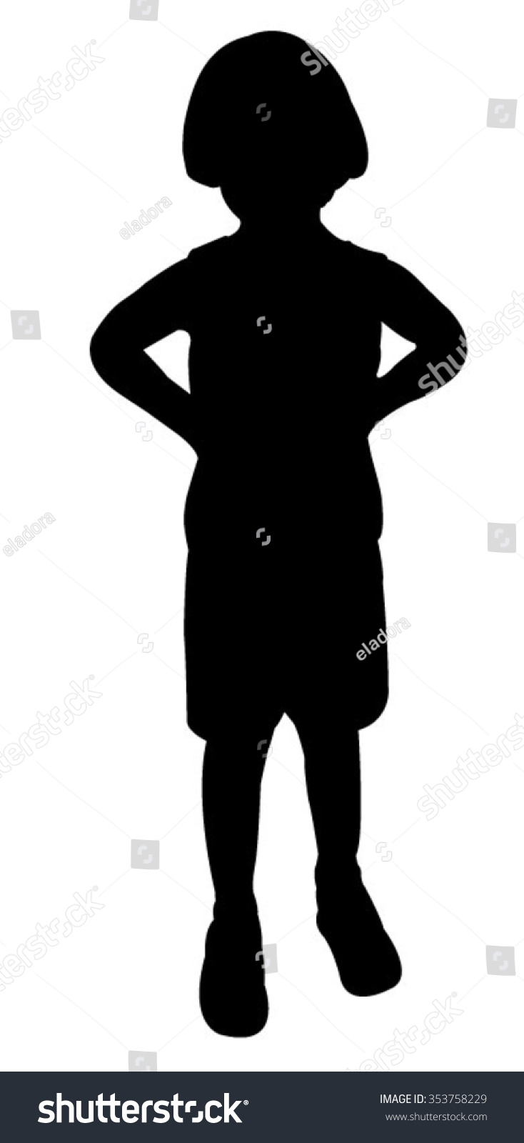 Child Body Silhouette Vector Stock Vector (Royalty Free) 353758229 ...