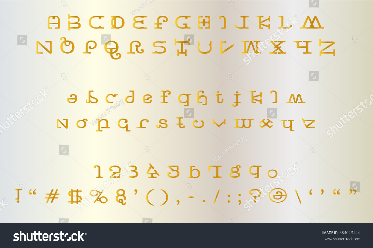 Vektor Stok English Font Set Alphabet Numbers Symbols Tanpa Royalti Shutterstock