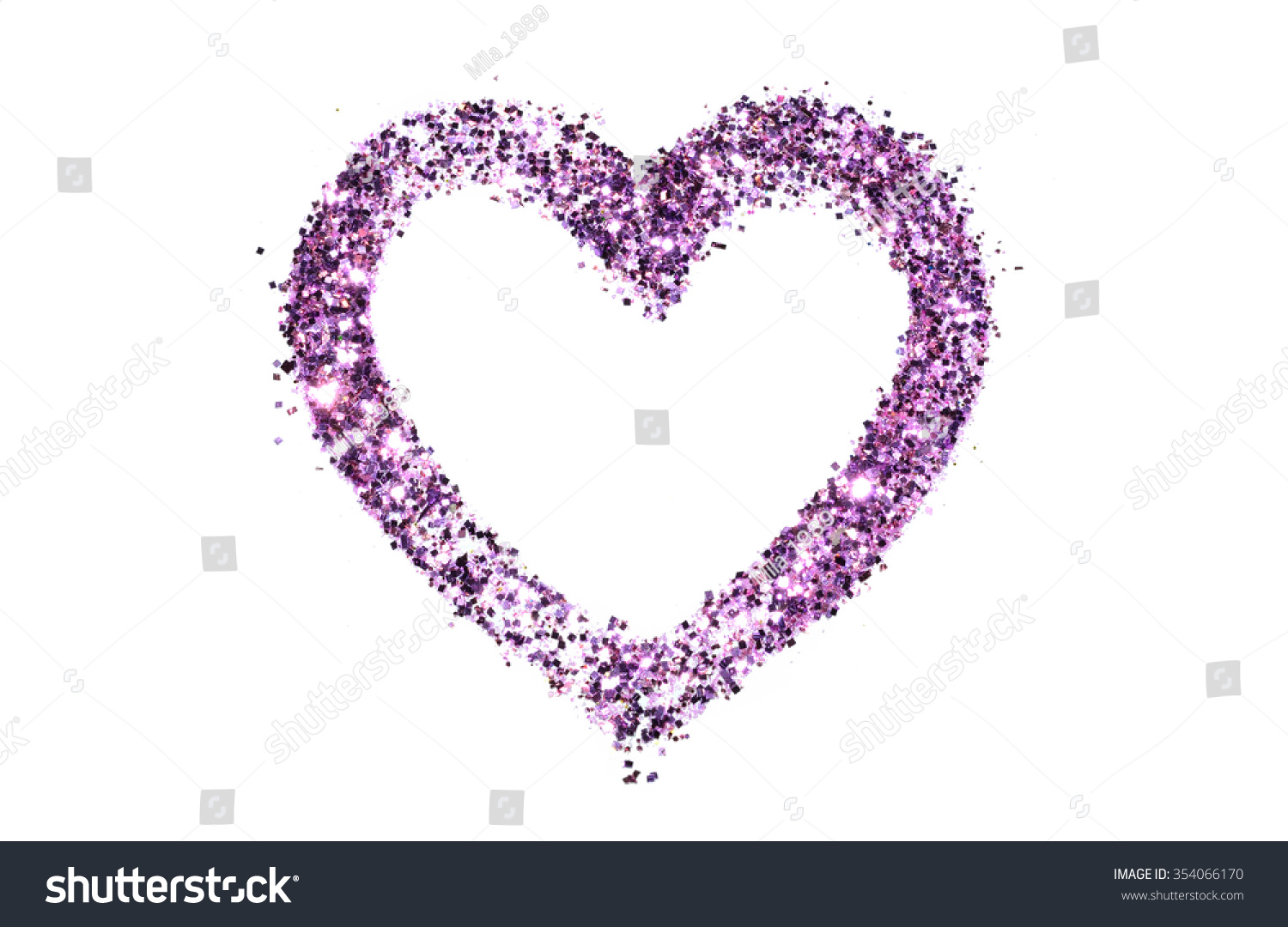 Abstract Heart Purple Glitter Sparkle On Stock Photo 354066170 ...