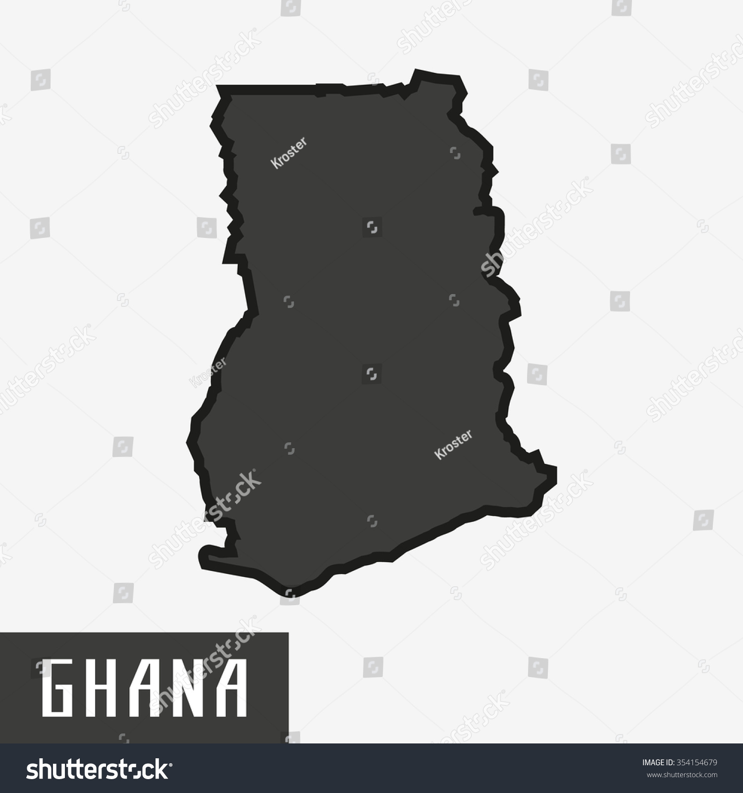 Ghana Mapvector Illustration Stock Vector Royalty Free 354154679   Stock Vector Ghana Map Vector Illustration 354154679 