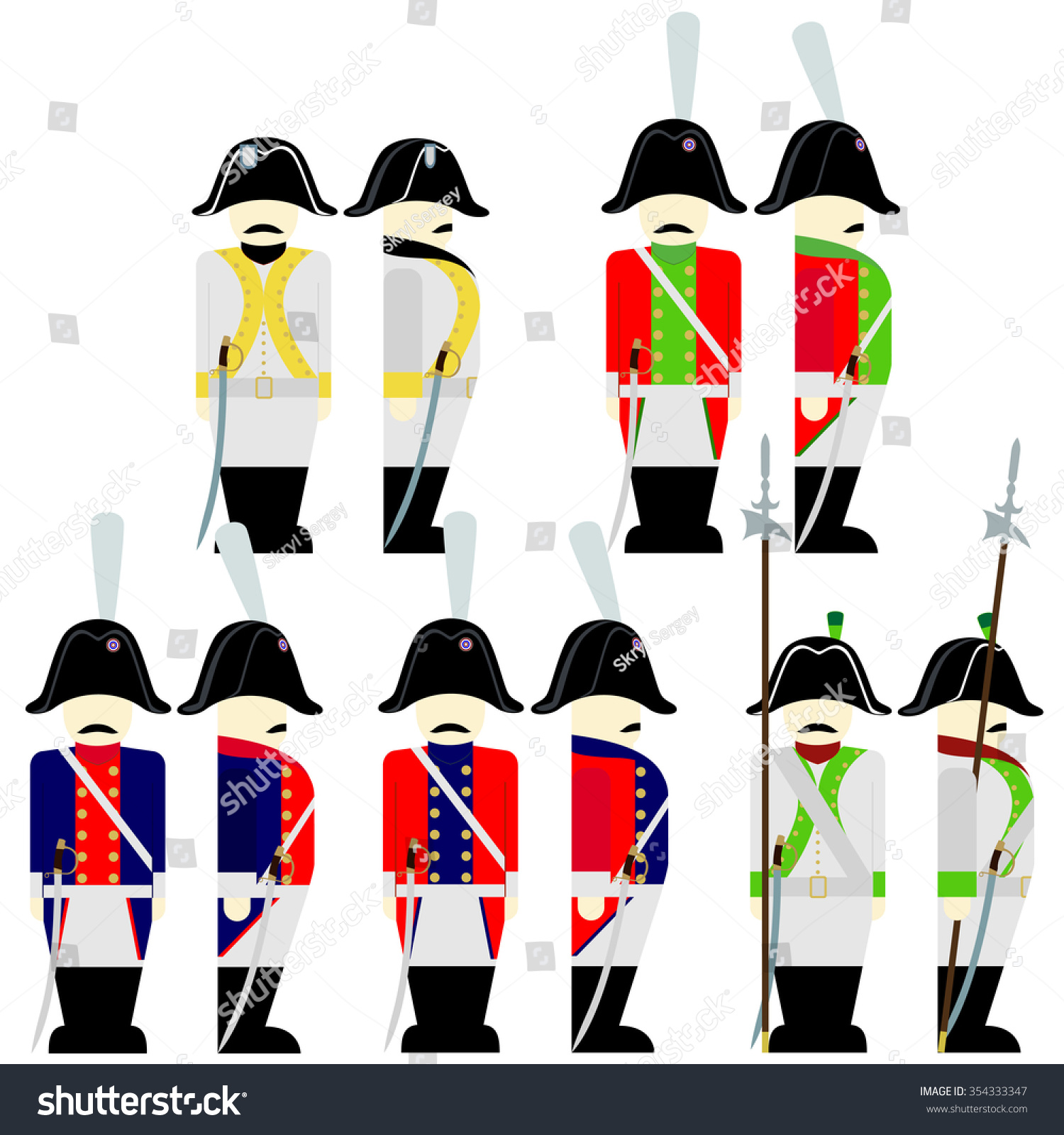 Soldiers Army Saxony Uniforms Weapons Were Stock Illustration 354333347 ...