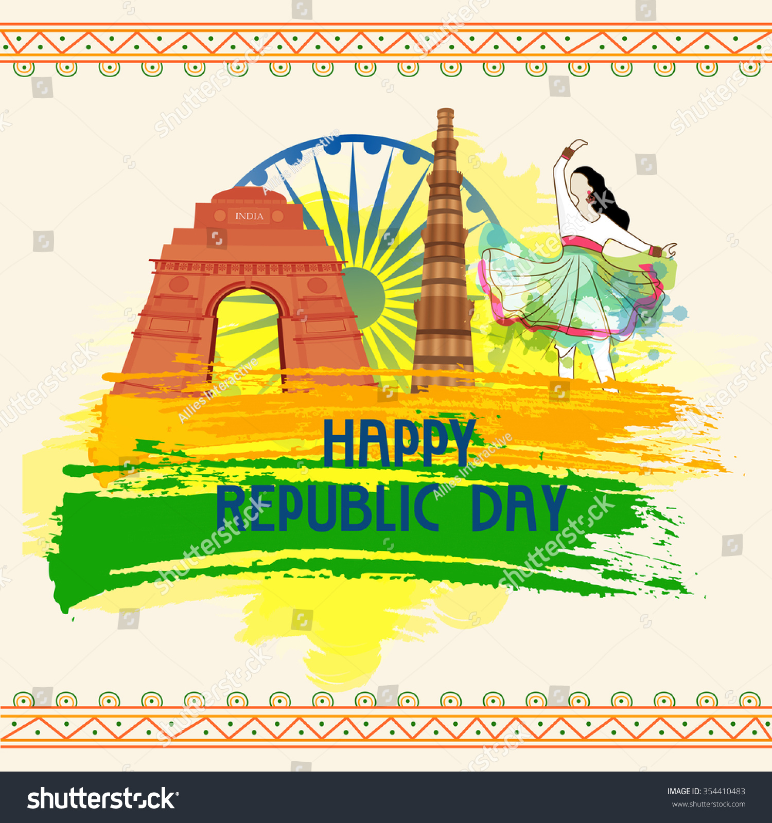 Постер к Дню Республики Индия