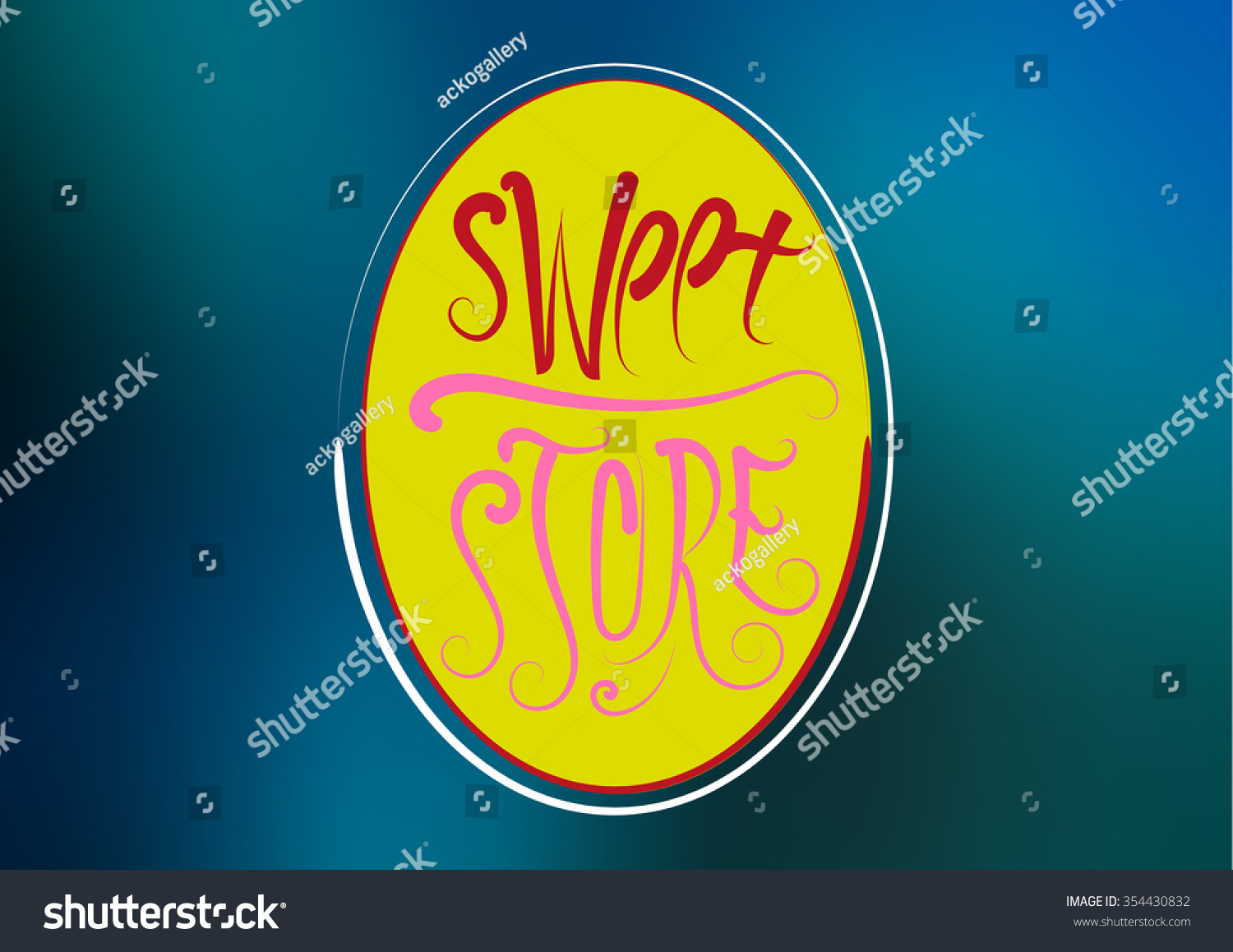 logo-sweet-store-calligraphy-stock-vector-royalty-free-354430832