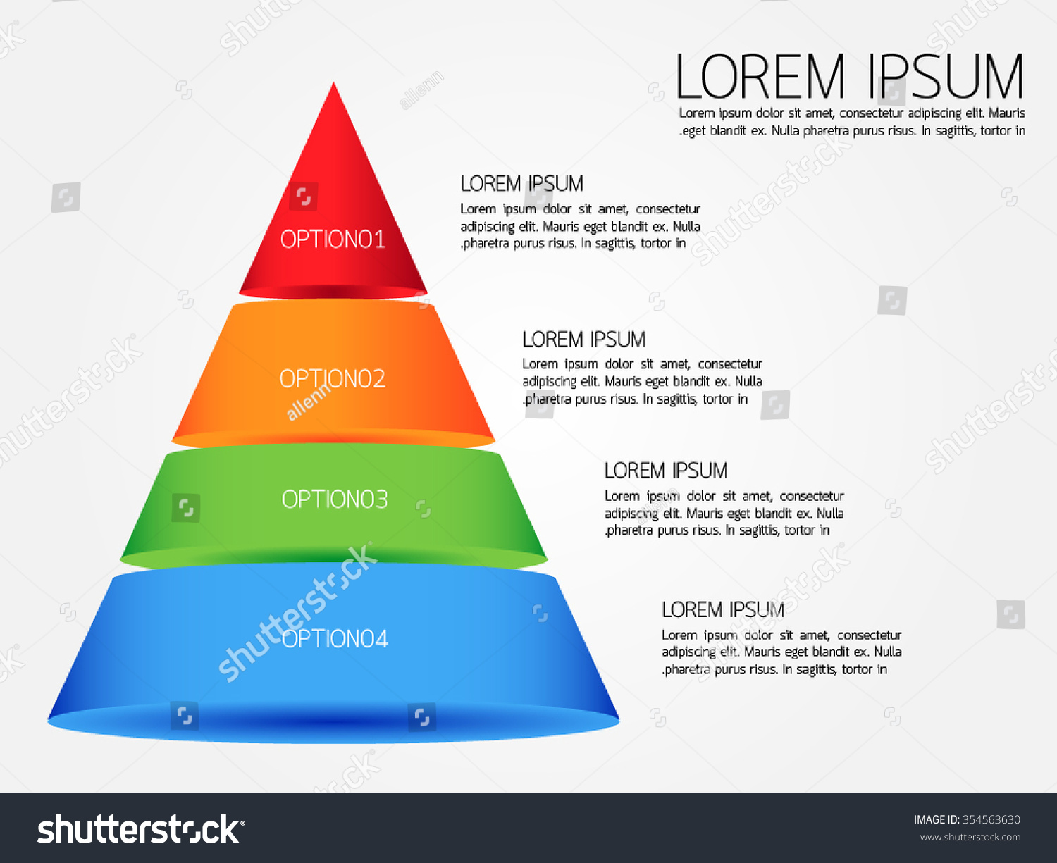 Pyramid Infographic Eps10 Vector Illustration Stock Vector (Royalty ...