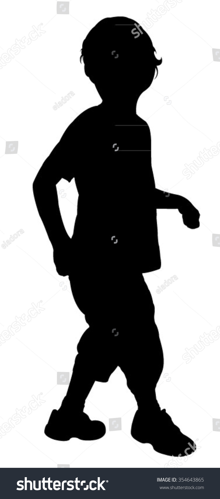 Boy Silhouette Vector Stock Vector (Royalty Free) 354643865 | Shutterstock