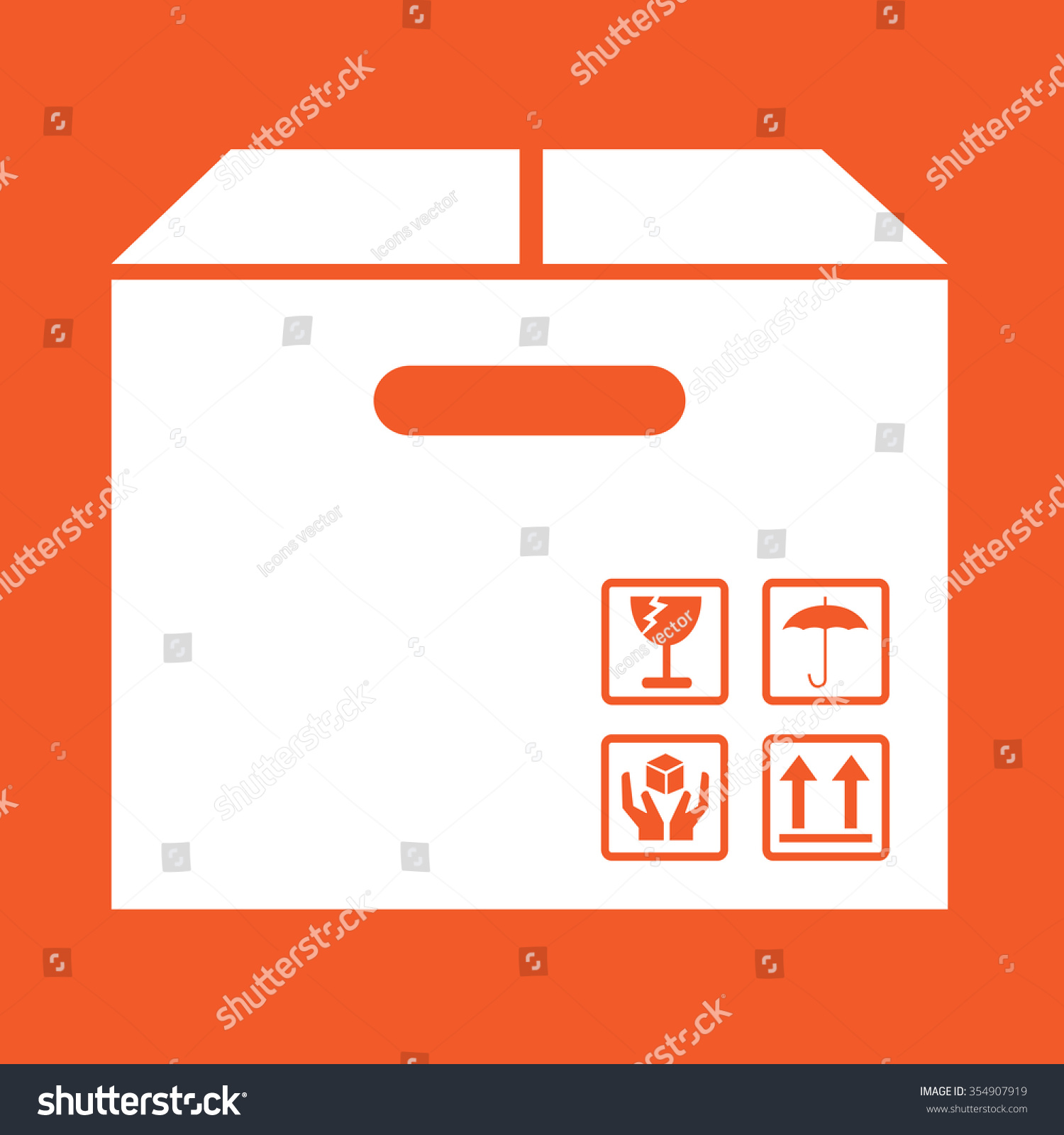 Box Package Icon Symbol Illustration Design Stock Vector (Royalty Free ...