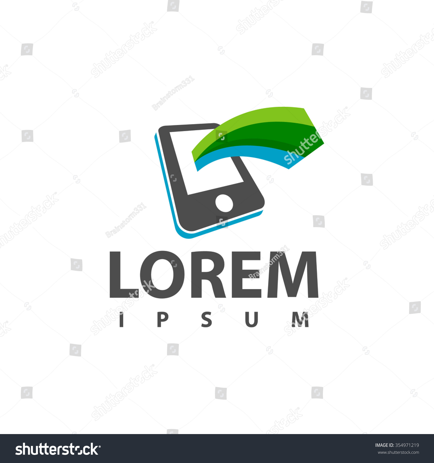 Mobile Logo Template Stock Vector (Royalty Free) 354971219 | Shutterstock