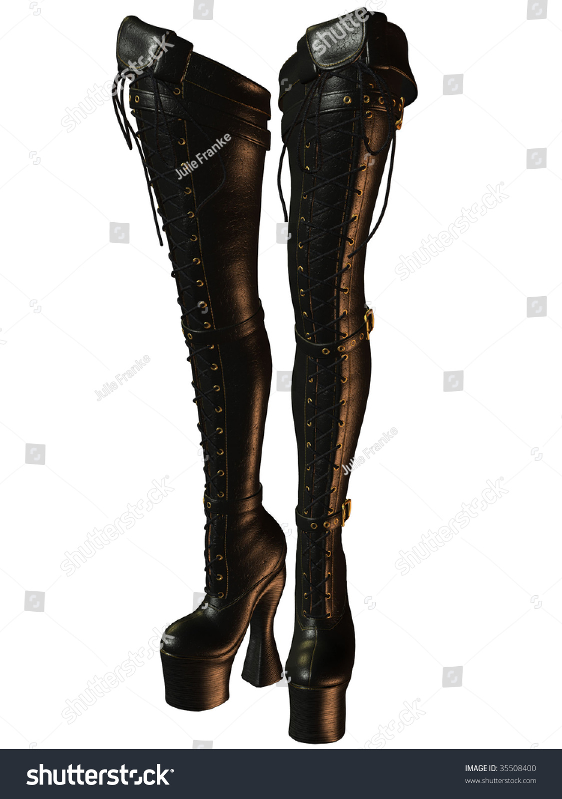 kinky black boots