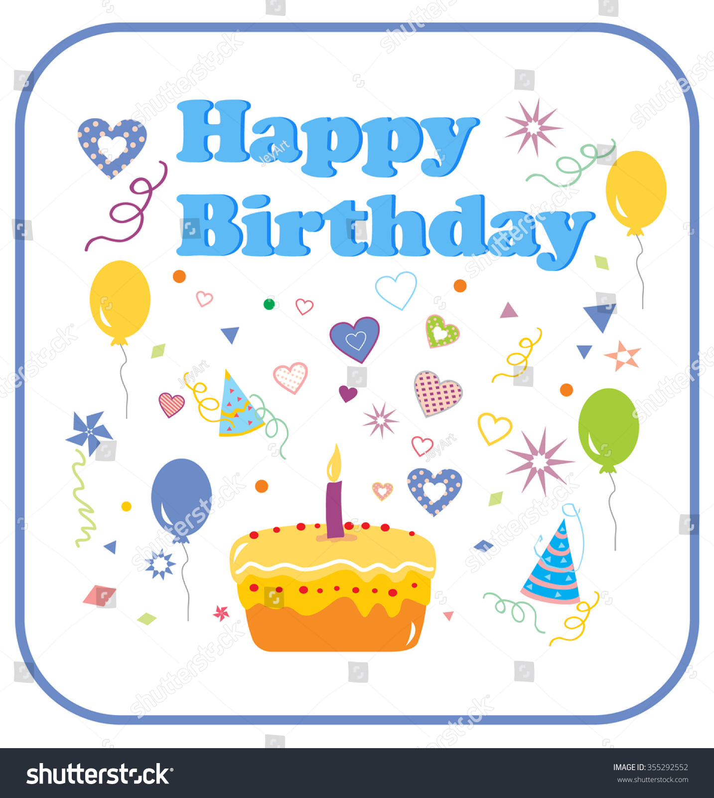 Happy Birthday Background Blue Stock Vector Royalty Free 355292552 Happy Birthday Background Blue Stock Vector Royalty Free 355292552