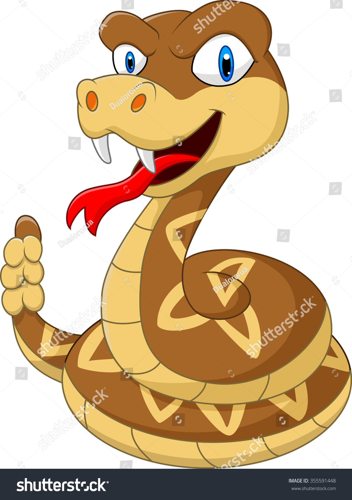 Cartoon Rattlesnake 스톡 벡터(로열티 프리) 355591448 | Shutterstock